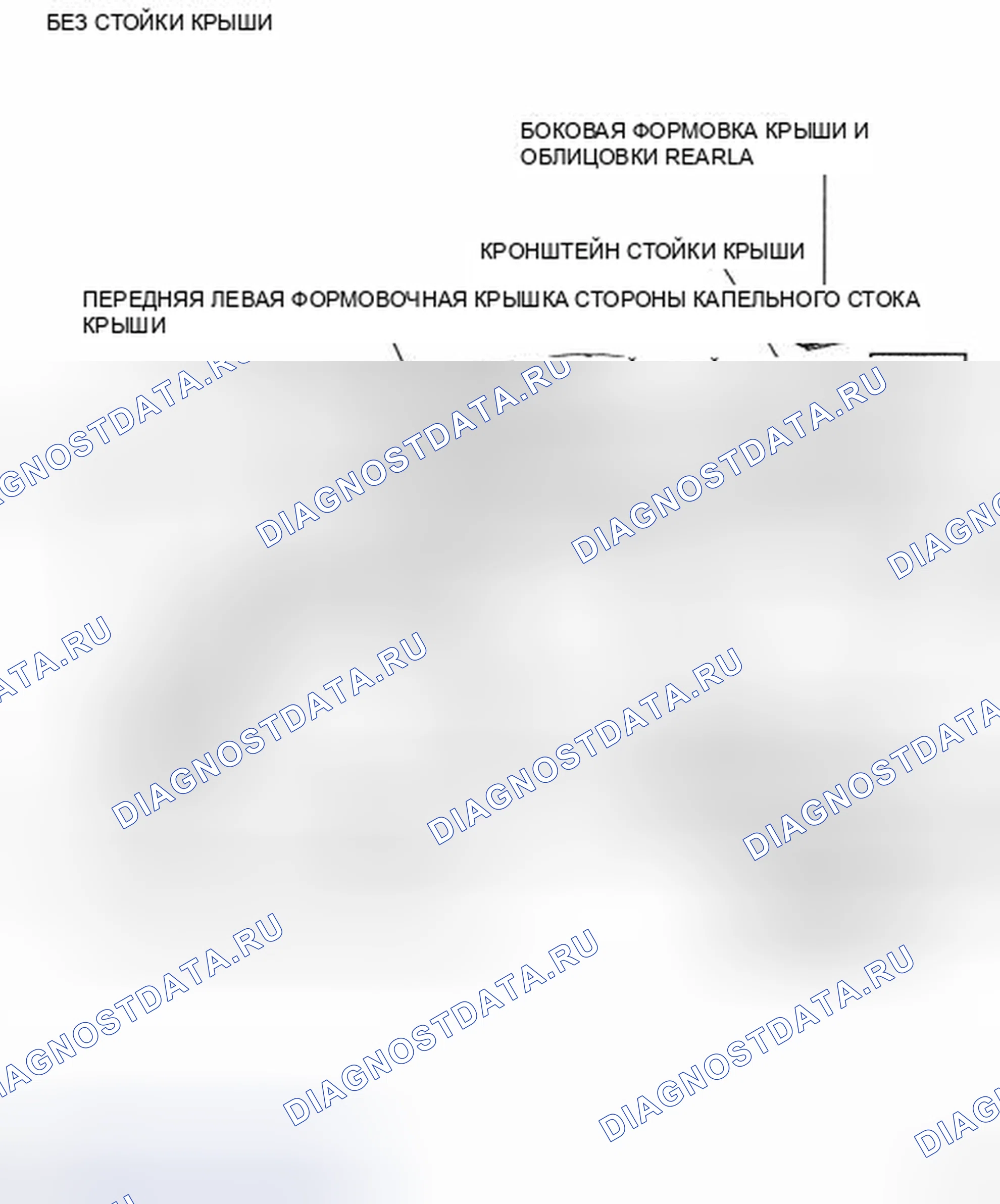 Рис. 59: Идентификация компонентов отделки стороны капельной крыши с характеристиками крутящего момента (1 из 2). Toyota 4Runner IV рестайлинг