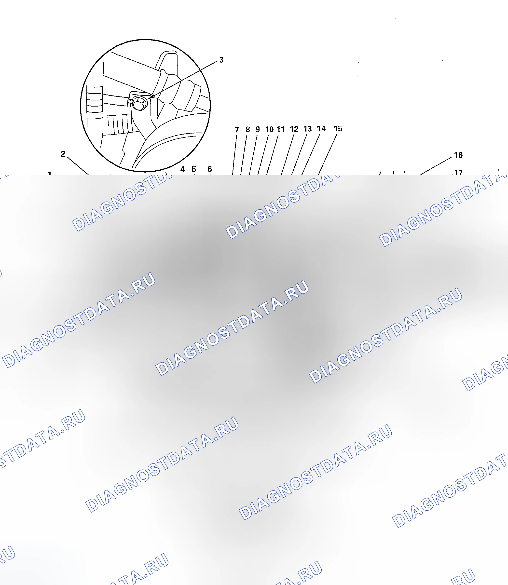 Рис. 60: Жгут проводов двигателя (4WD). Honda Pilot I