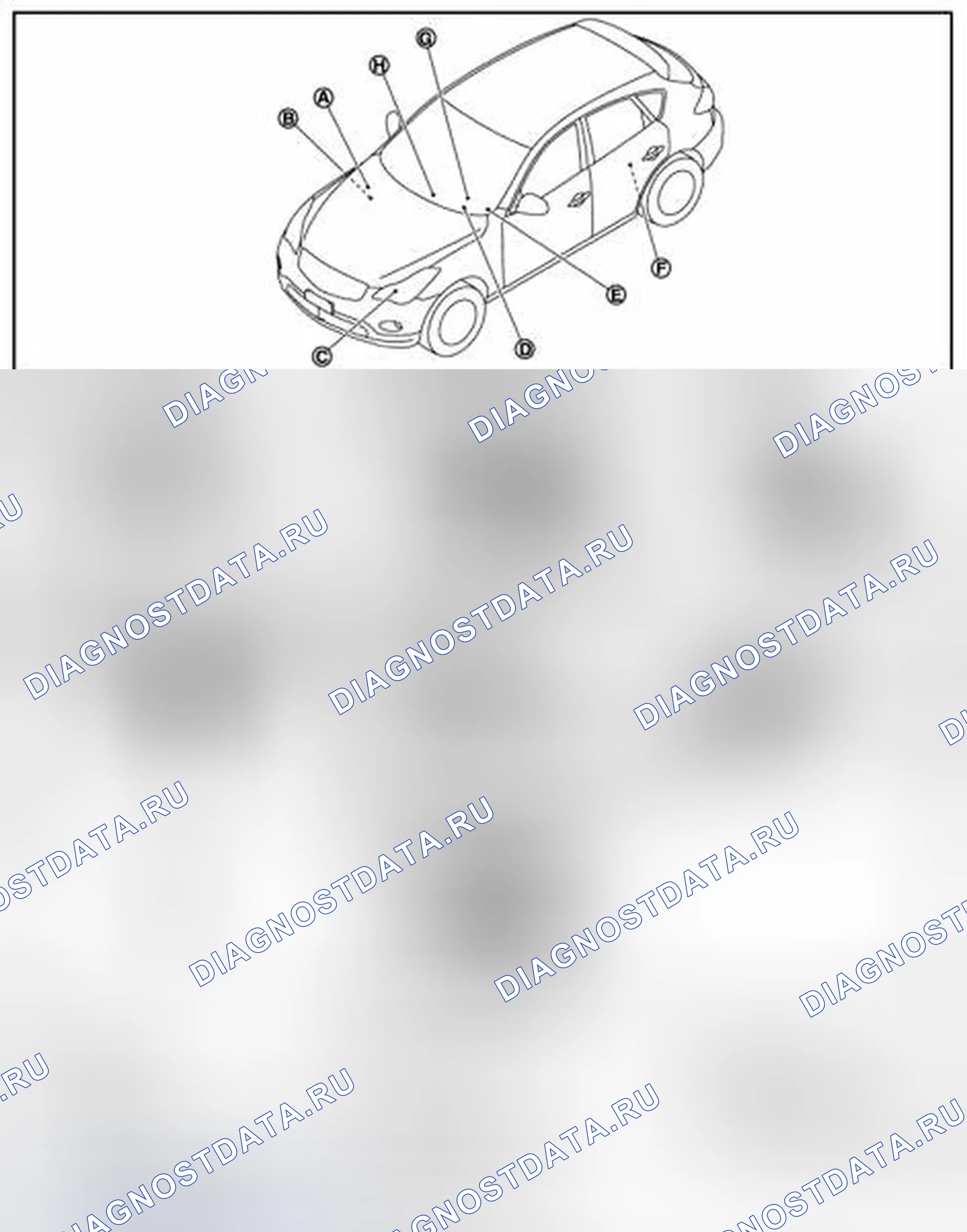 Рис. 6: Расположение компонентов. Infiniti QX50 I