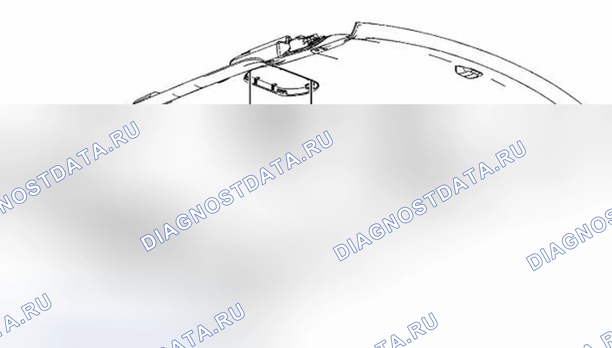 Рис. 6: Замена зеркала крыши заднего сиденья с подсветкой. Cadillac DTS I