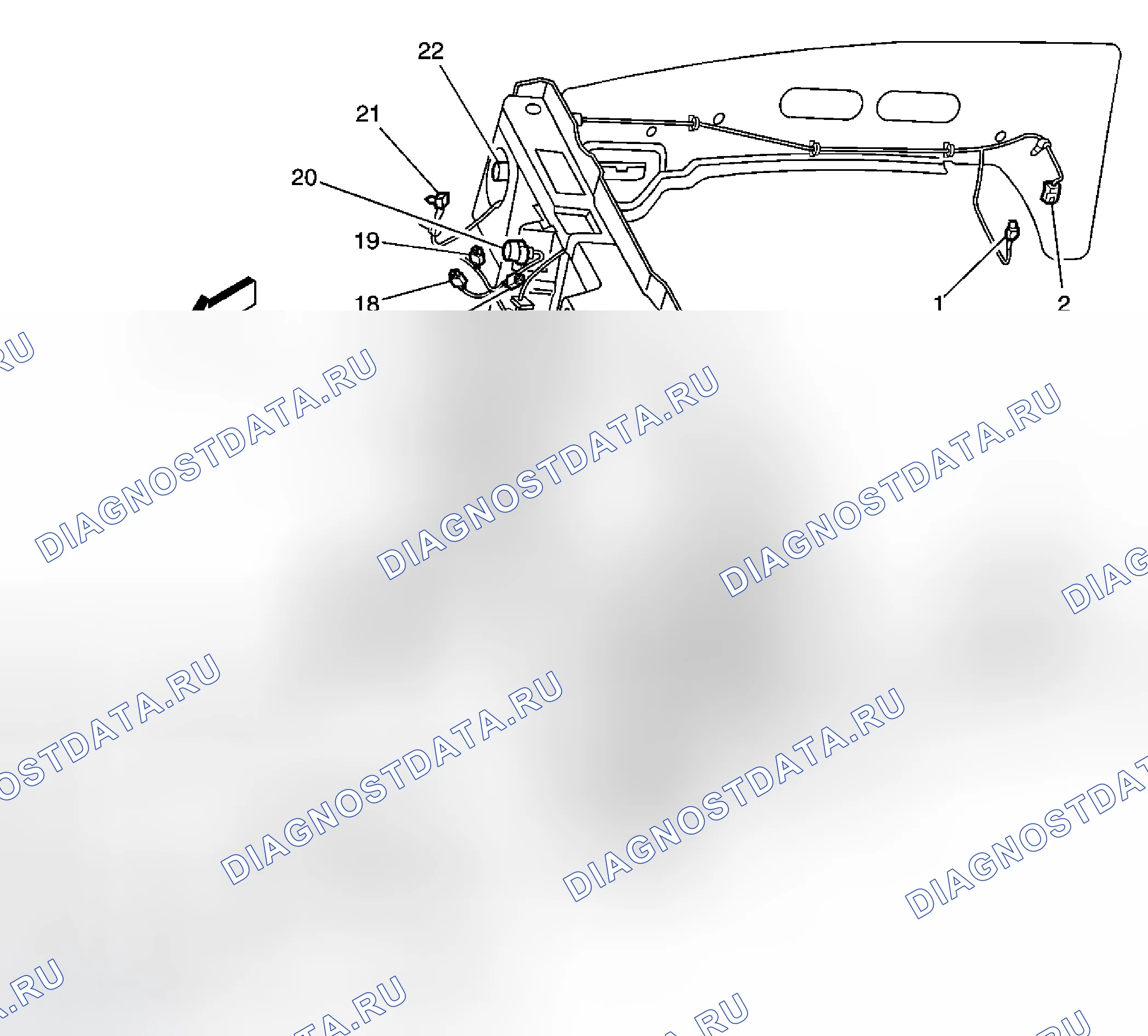 Рис. 27: Виды компонентов прокладки кабелей. Hummer H2 I