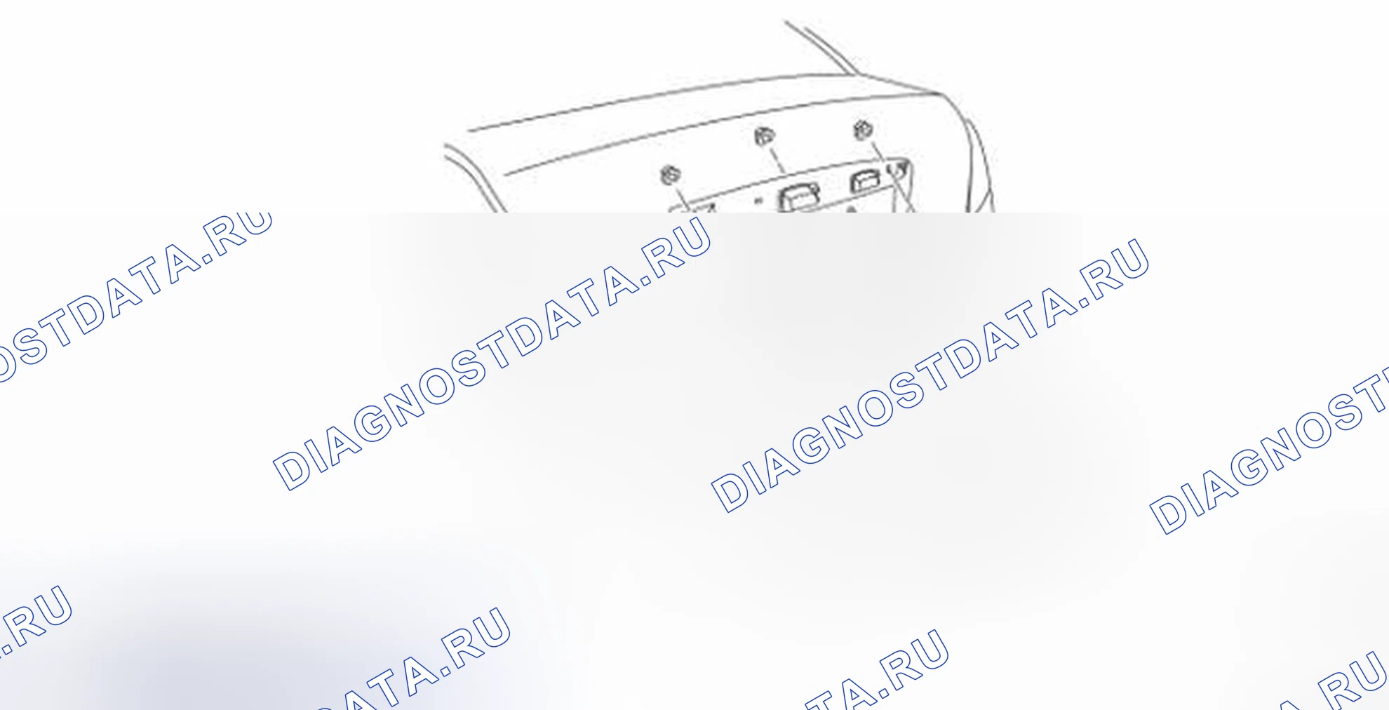 Рис. 43: Идентификация финишера лампы лицензии. Nissan Altima L32