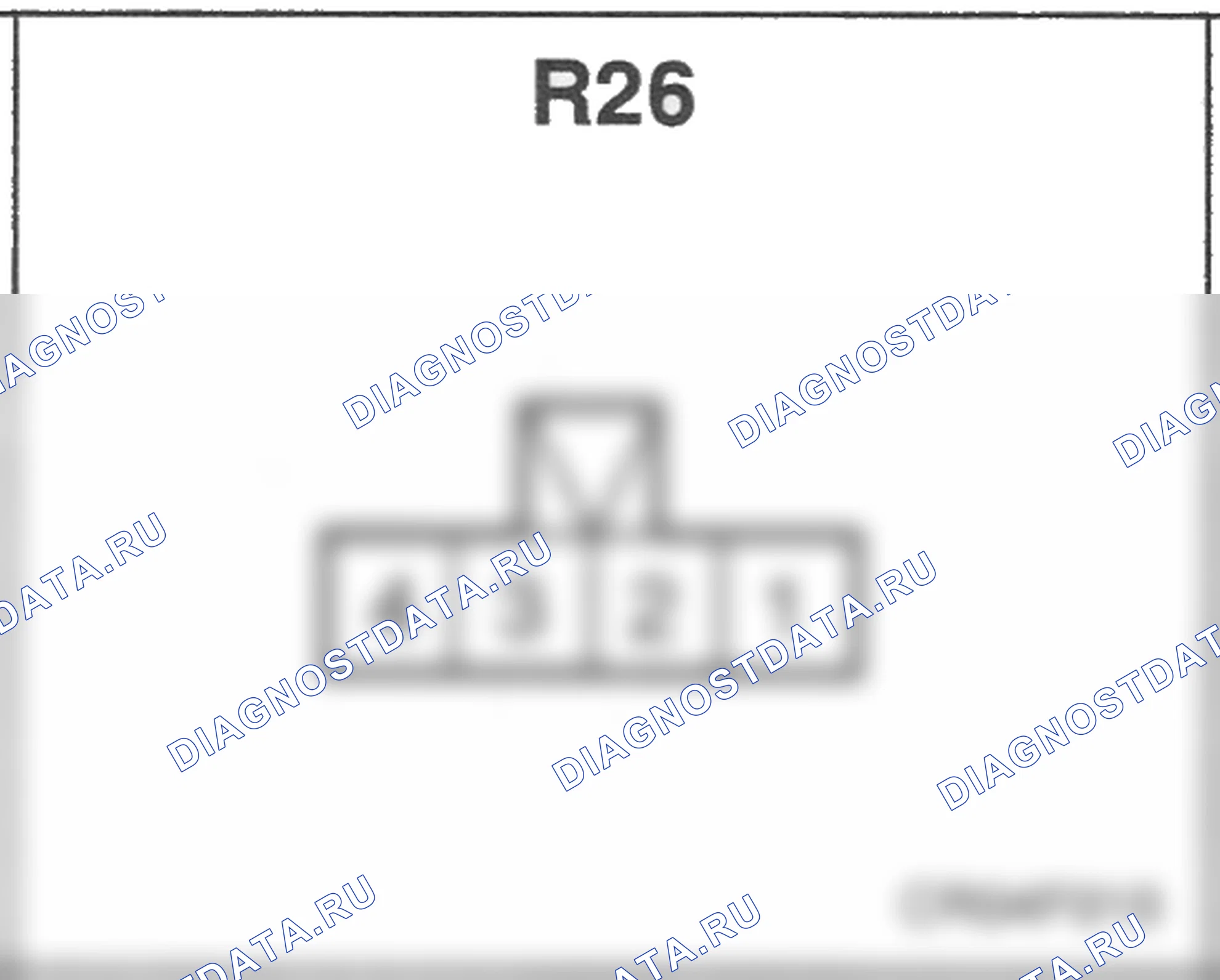 Распиновка разъёма R26 — заднего жгута. Hyundai Accent LC
