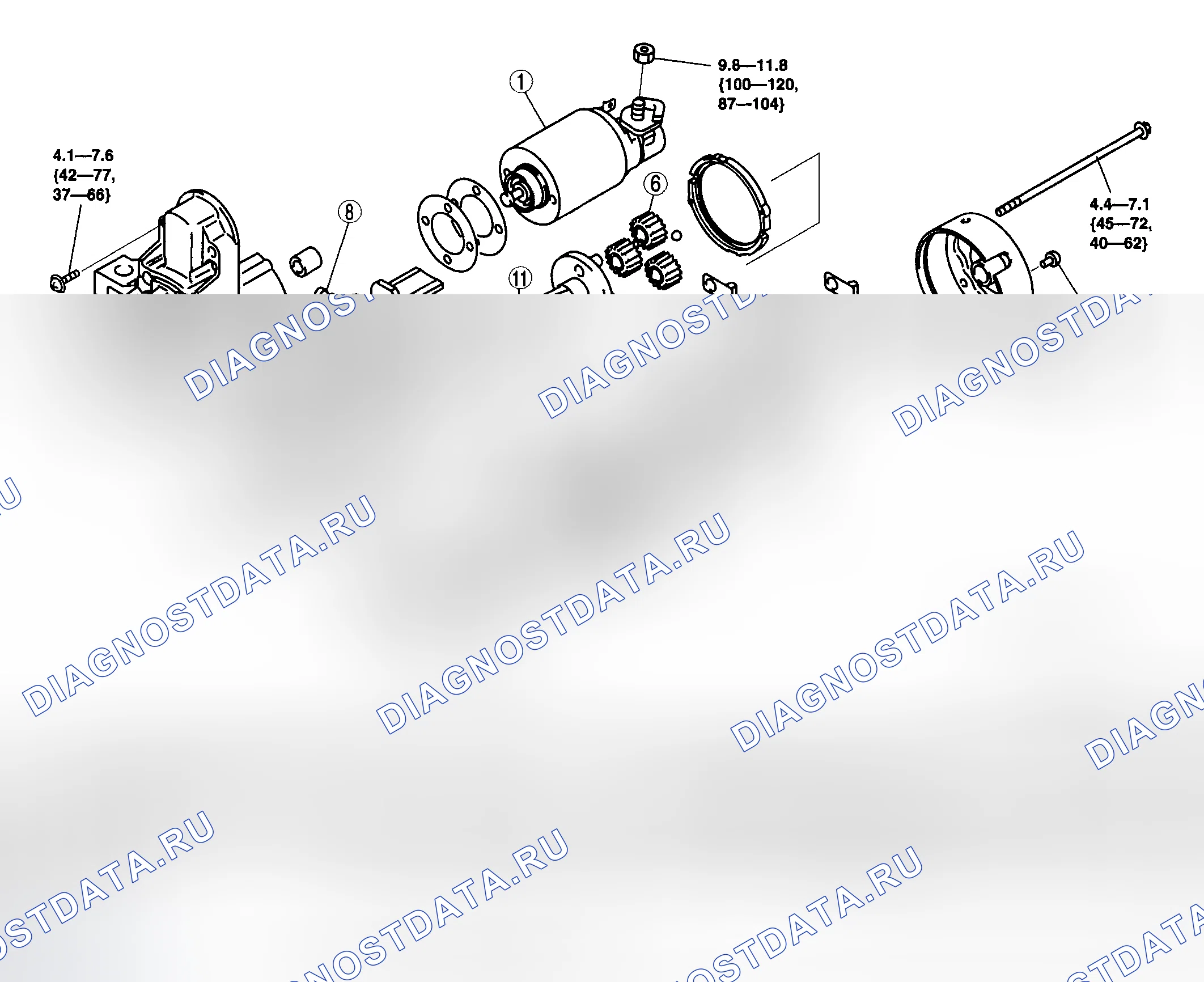 Рис. 16: РАЗБОРКА / СБОРКА СТАРТЕРА [L3]. Mazda 5 I
