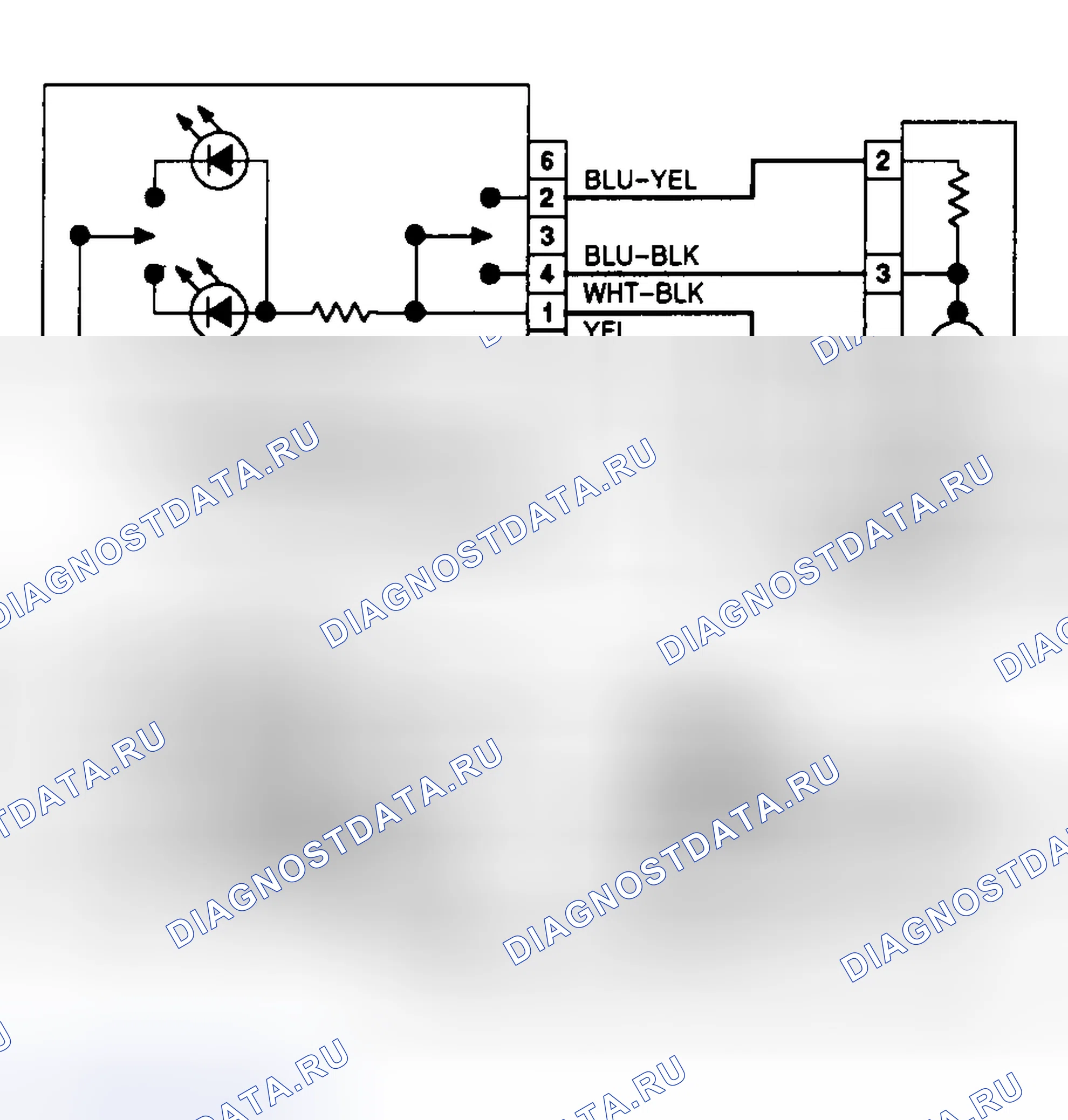 Рис. 39: Схема подключения системы отопителя (Land Cruiser - задний). Toyota Tercel L40