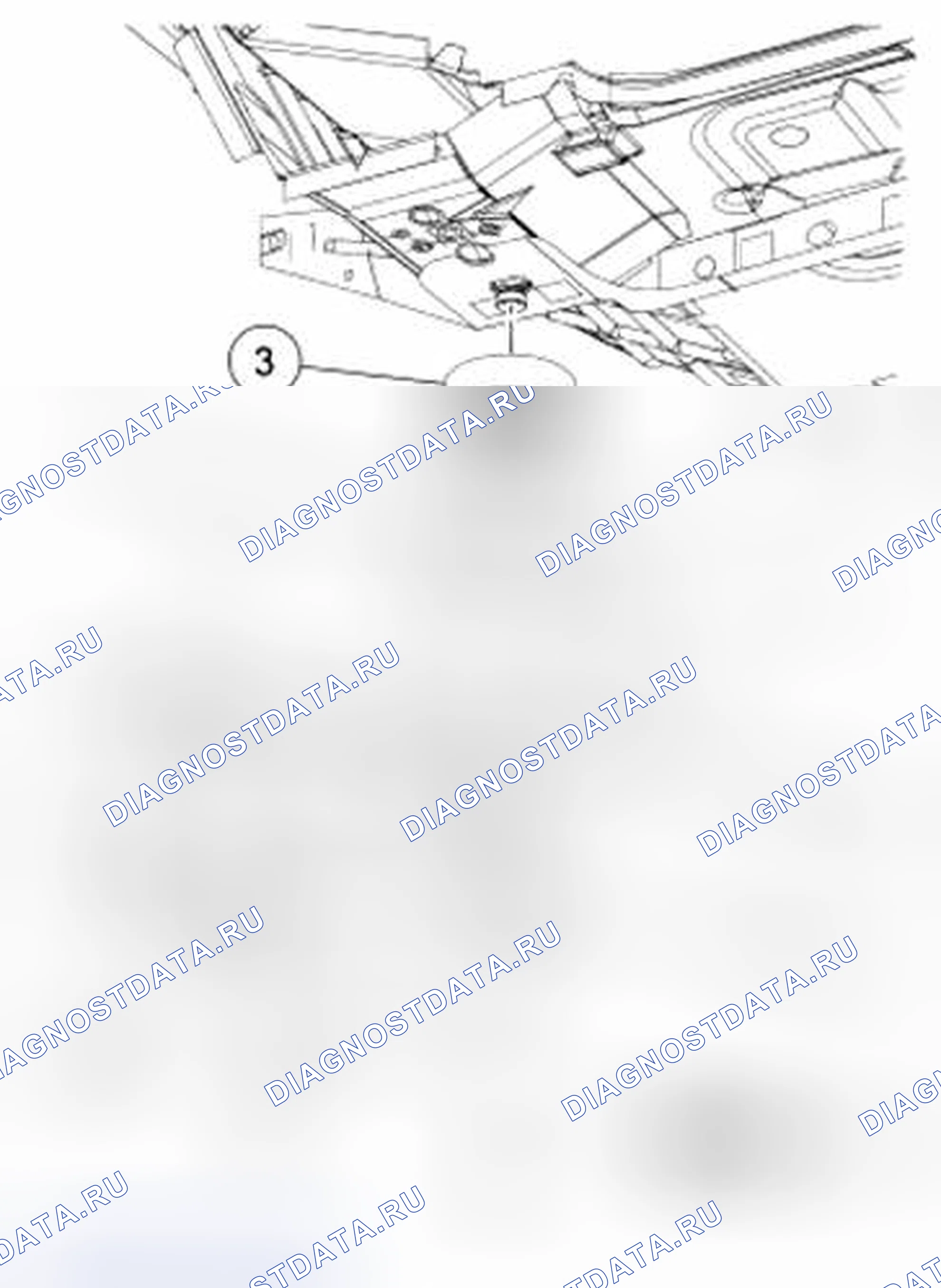 Рис. 60: Опора кузова - № 1. Ford Pickup F250 Super Duty II