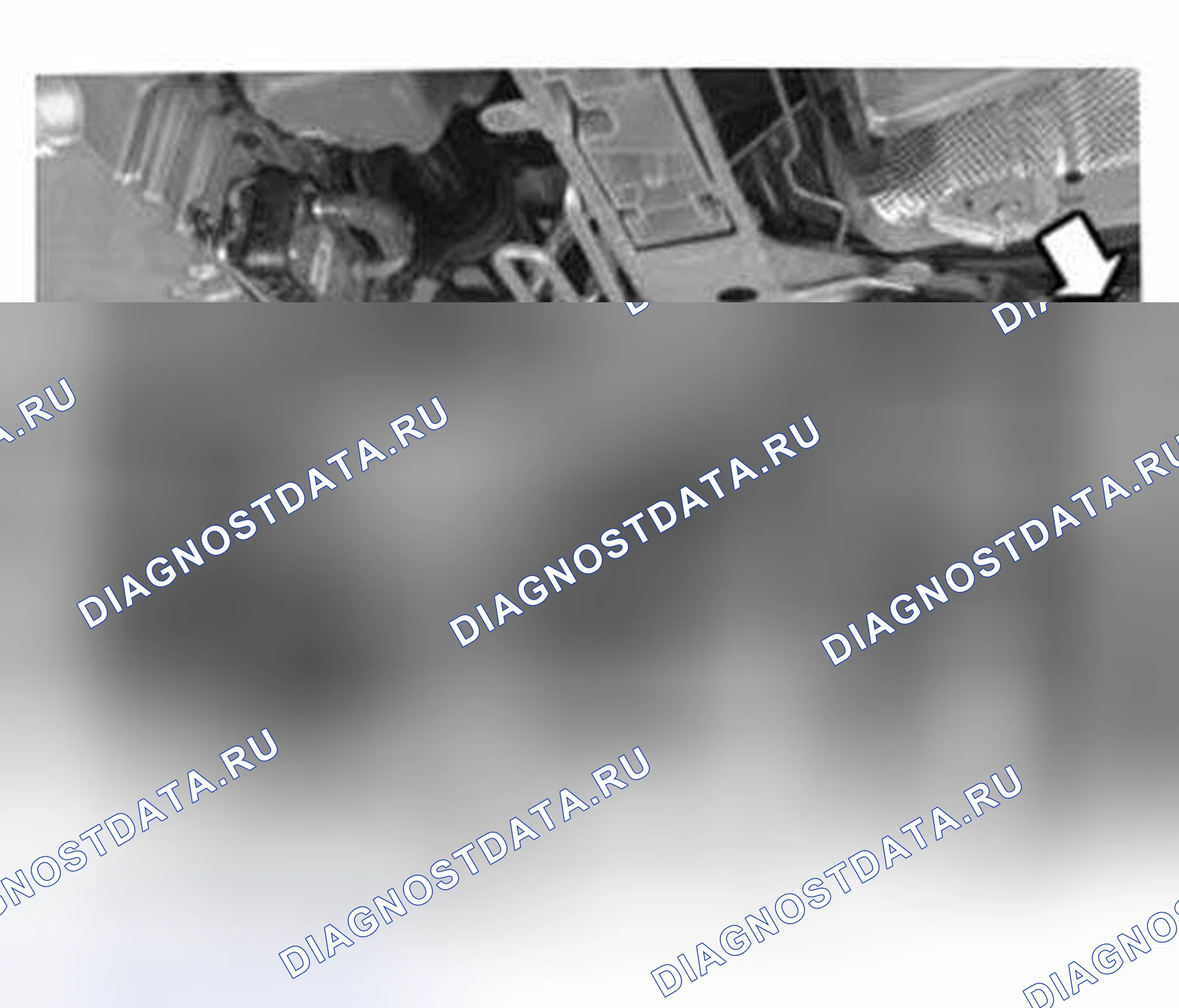 Рис. 454: Снятие винтов с опорных пластин подрамника (обе стороны). Volvo XC90 I