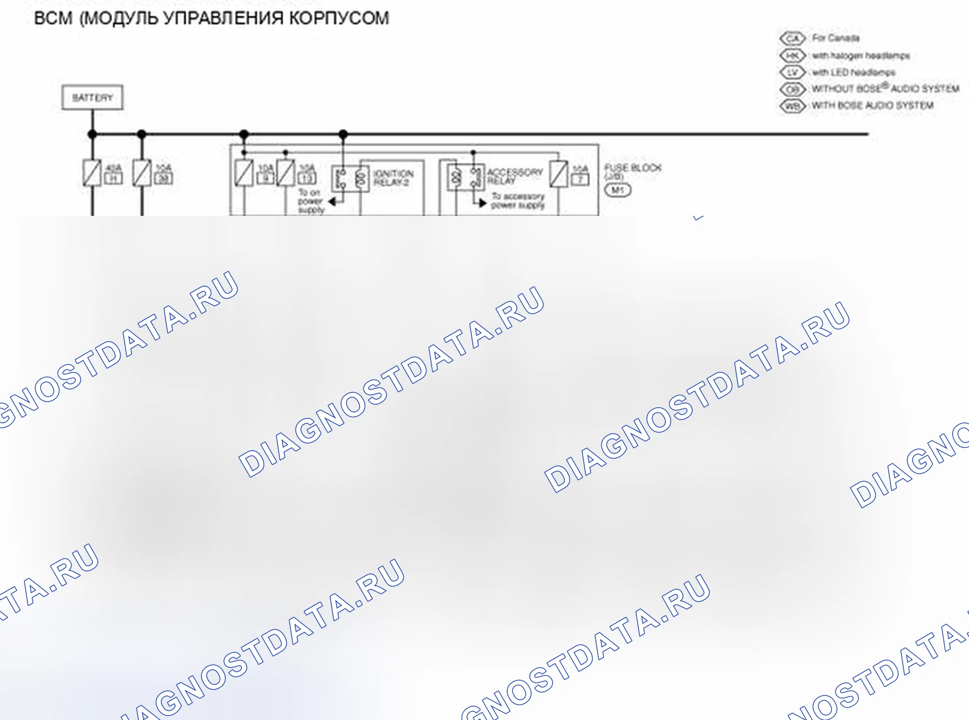 Рис. 19: электросхема. Nissan Leaf I