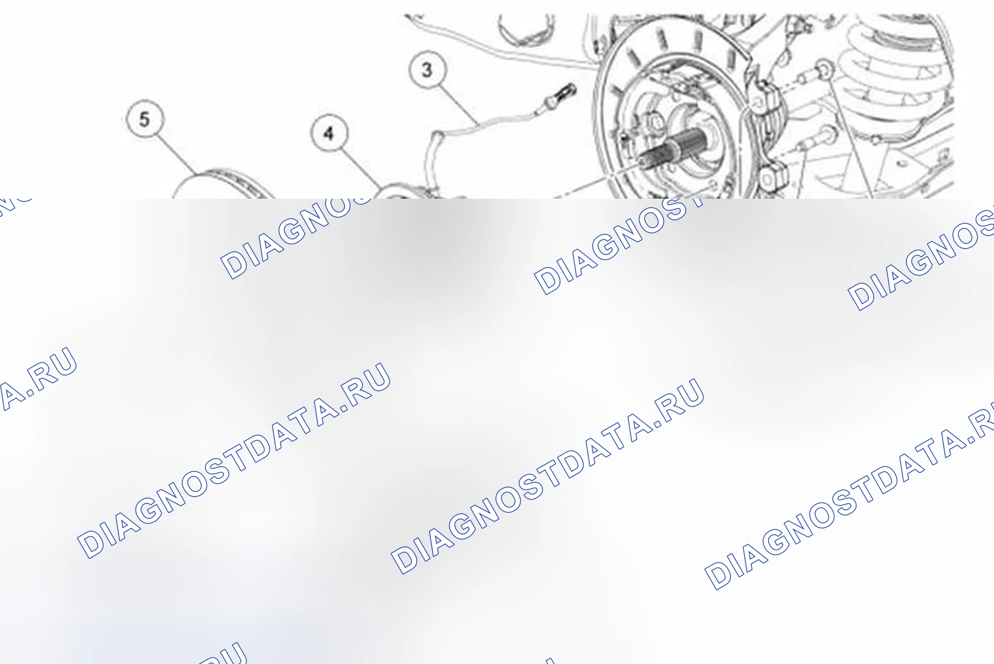 Рис. 1: Подшипник колеса и ступица колеса. Ford Expedition III