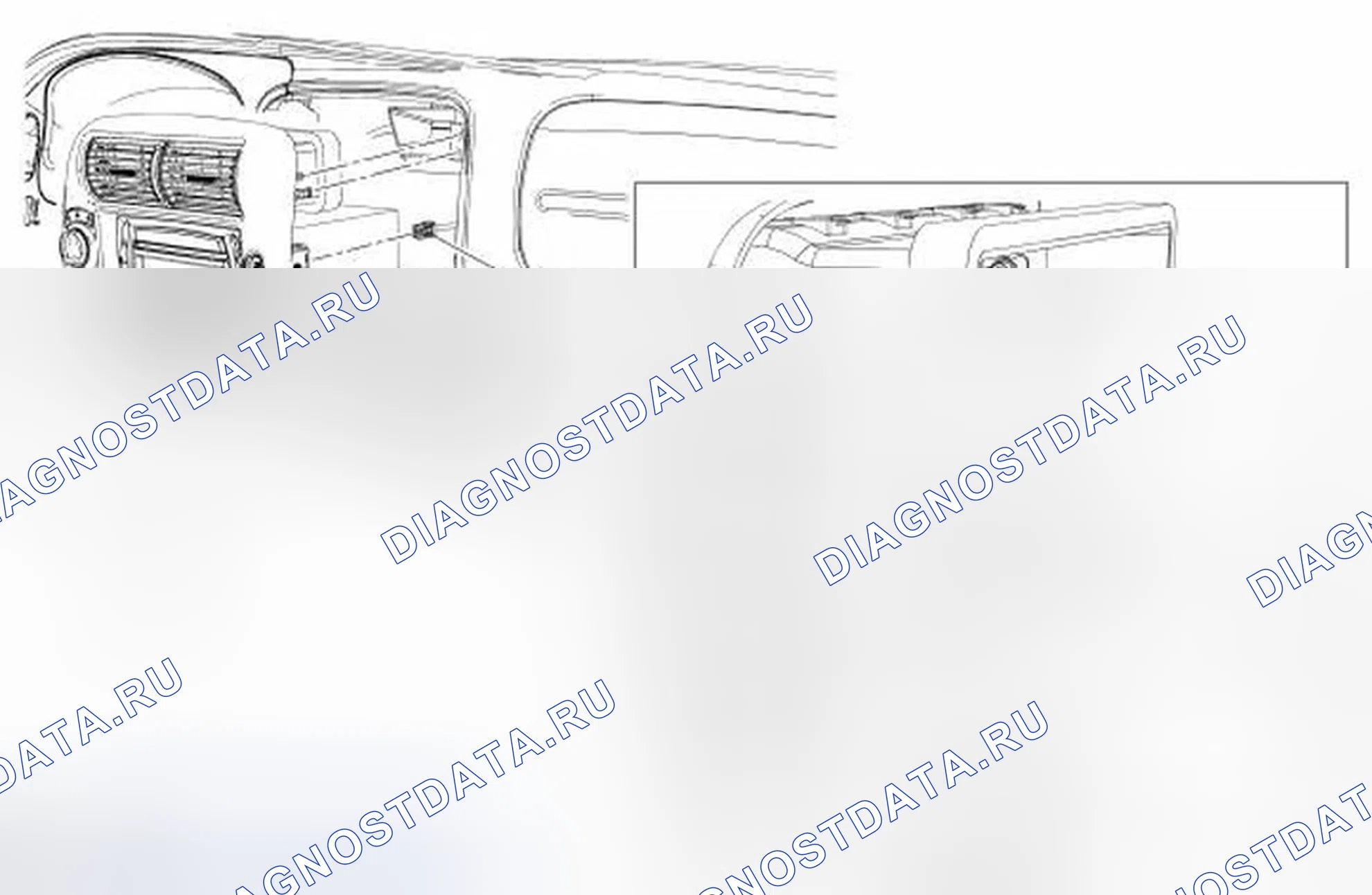 Рис. 80: Индикатор деактивации подушки безопасности пассажира (PAD). Ford Ranger II
