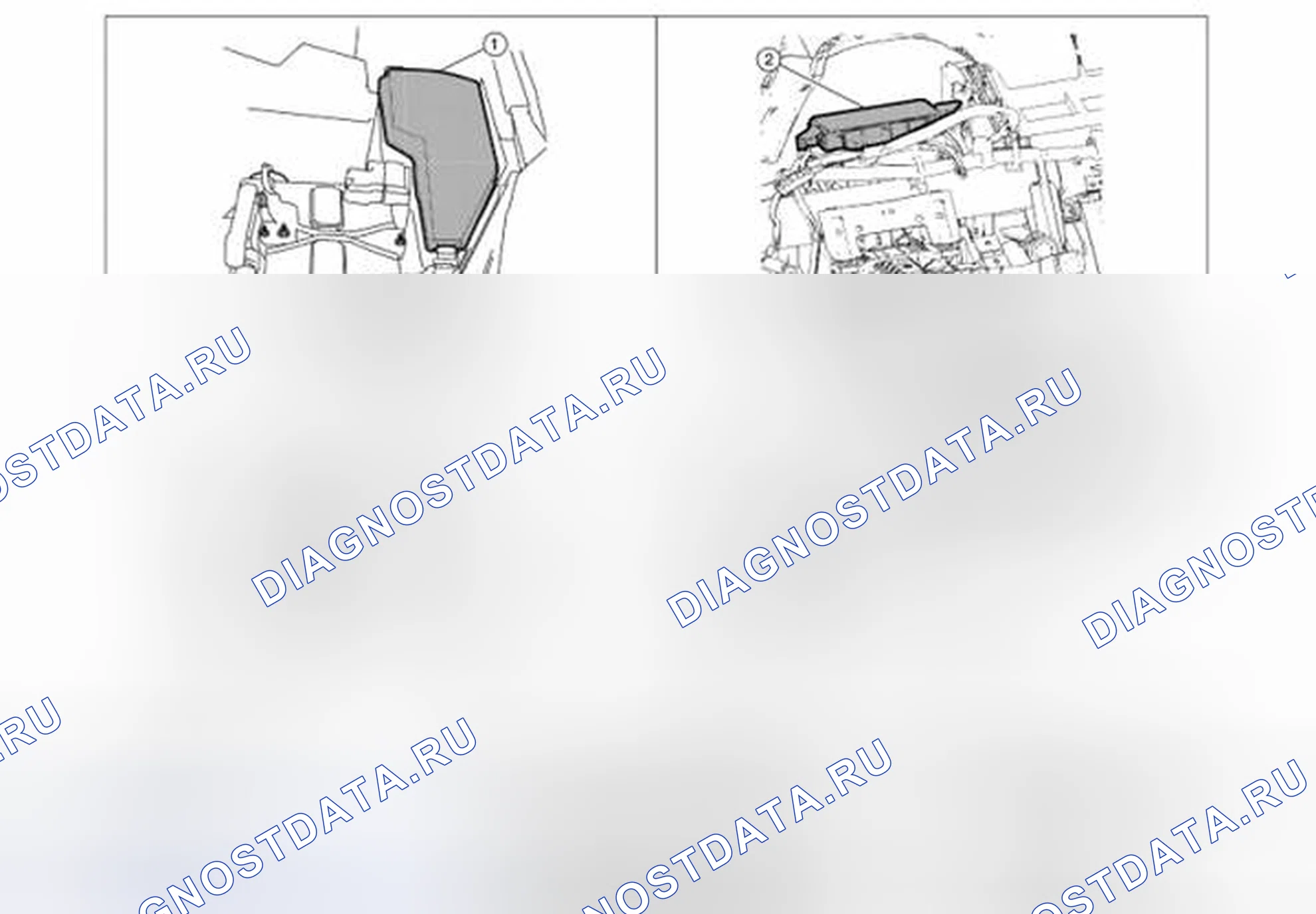 Рис. 2: Расположение компонентов. Nissan Altima L32 рестайлинг