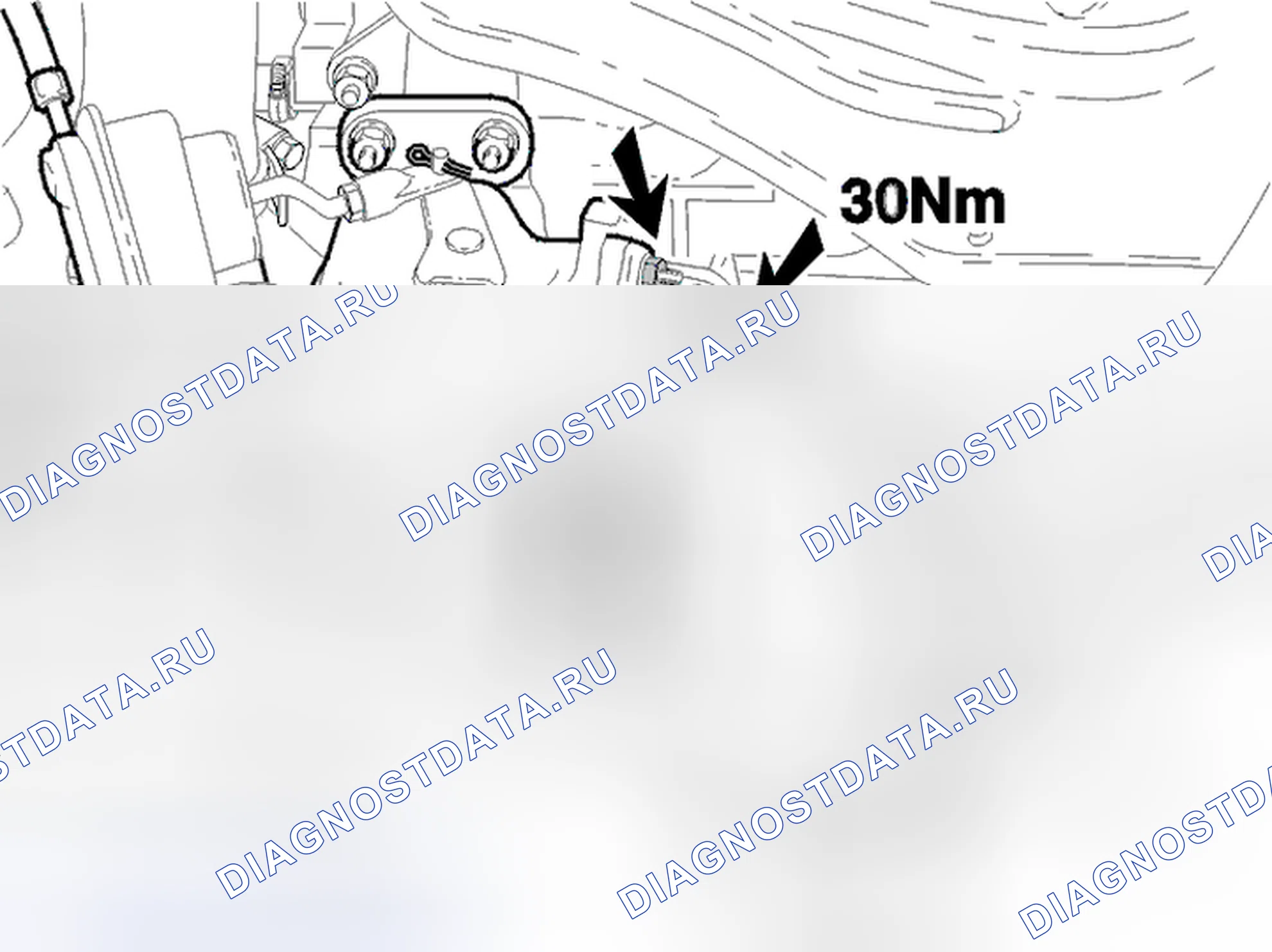 Рис. 32: Трехходовой каталитический нейтрализатор (TWC), установка. Volvo V40 I рестайлинг