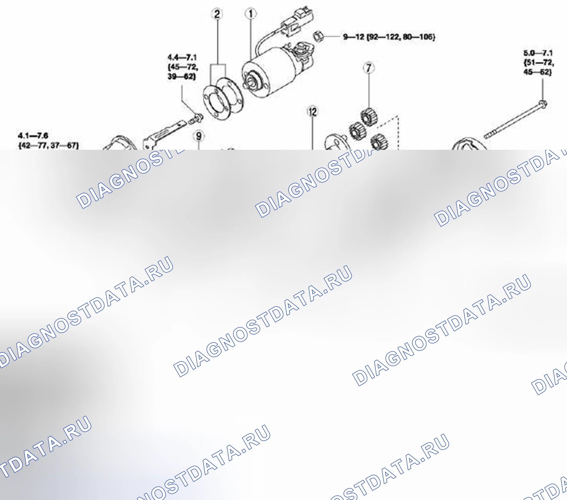 Рис. 23: РАЗБОРКА / СБОРКА СТАРТЕРА [Mzr 2.5]. Honda Civic IX рестайлинг