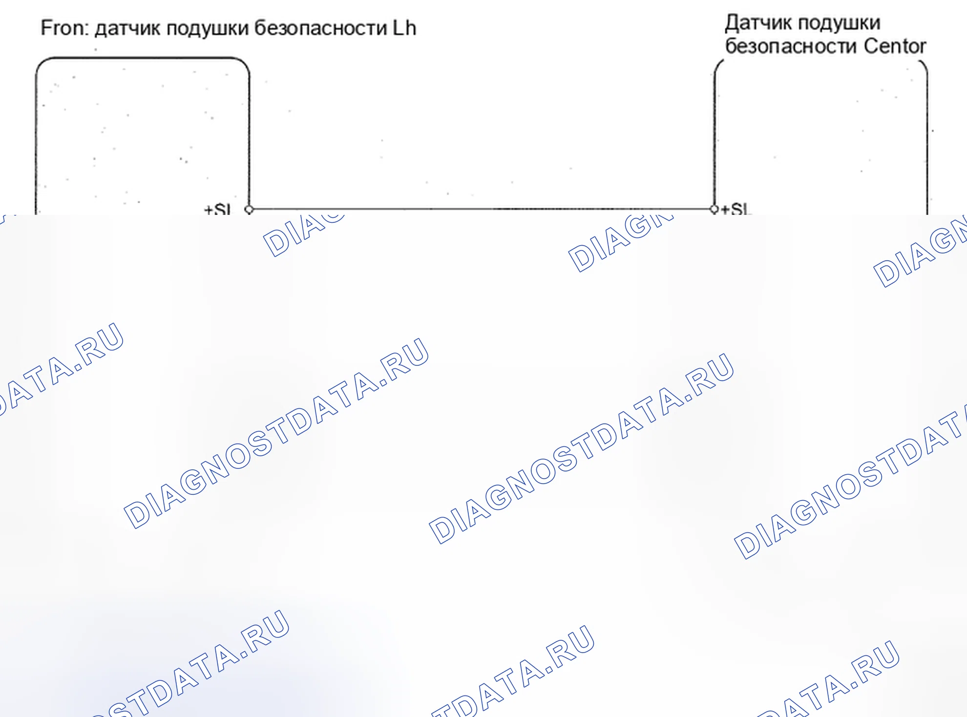 Рис. 11: Датчик передней подушки безопасности ЛЕВ - схема электропроводки. Toyota Prius II рестайлинг