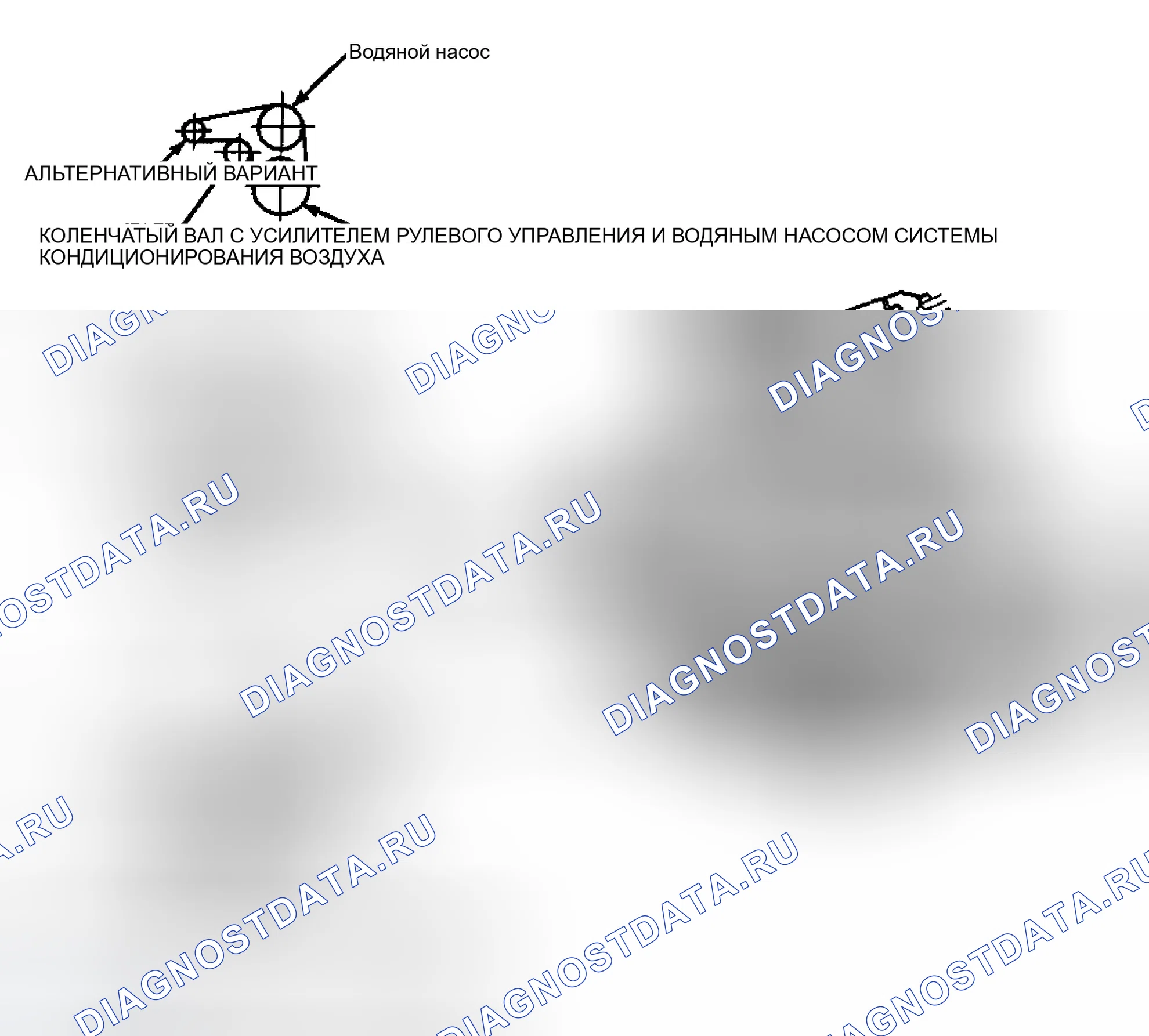 Рис. 1: Прокладка приводного ремня (2,3 л). Ford Explorer I