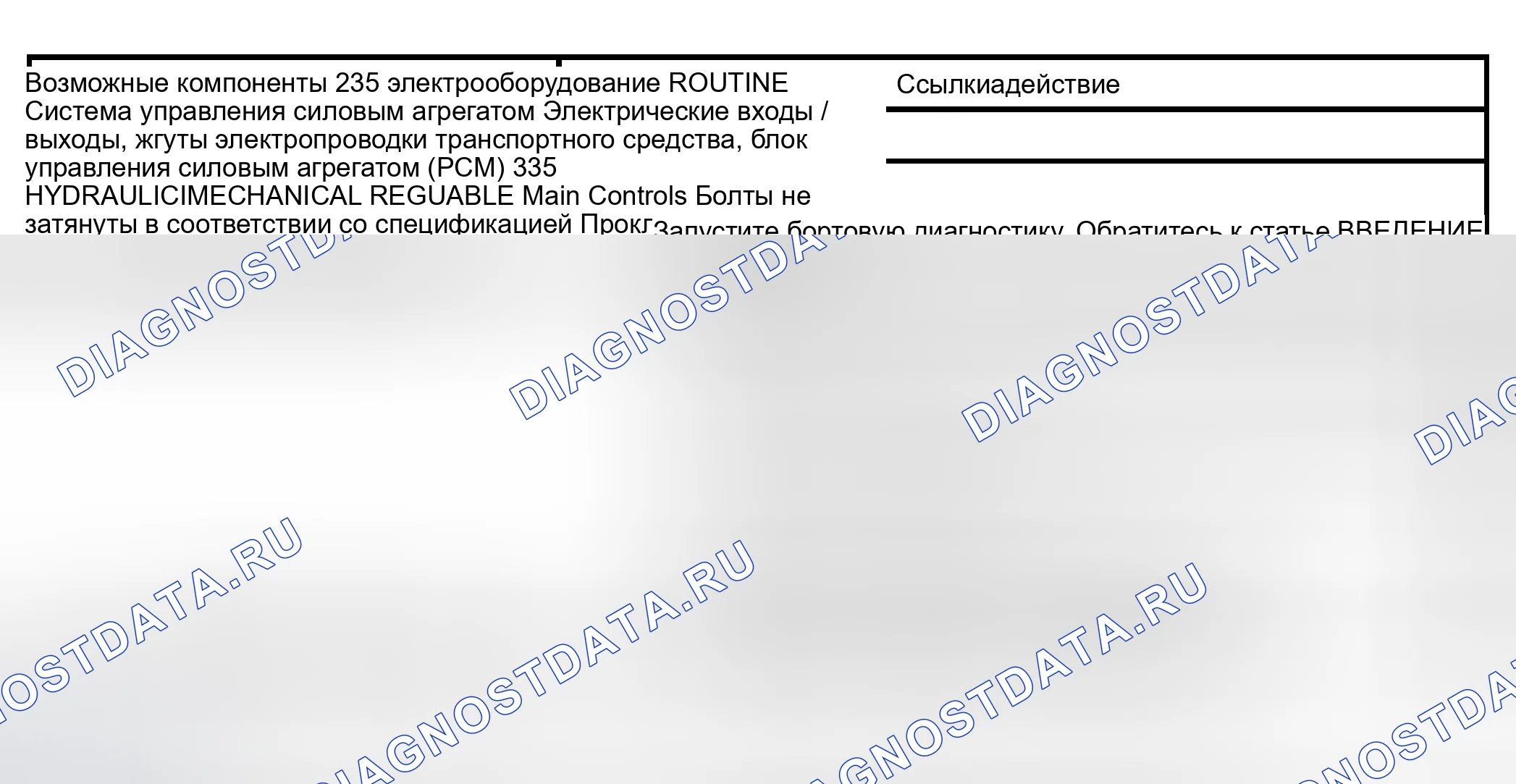 Рис. 427: Рутина 235 / 335 - Проблемы со сменой: только жесткая 4-3 смена (автоматическая). Hyundai Lavita I