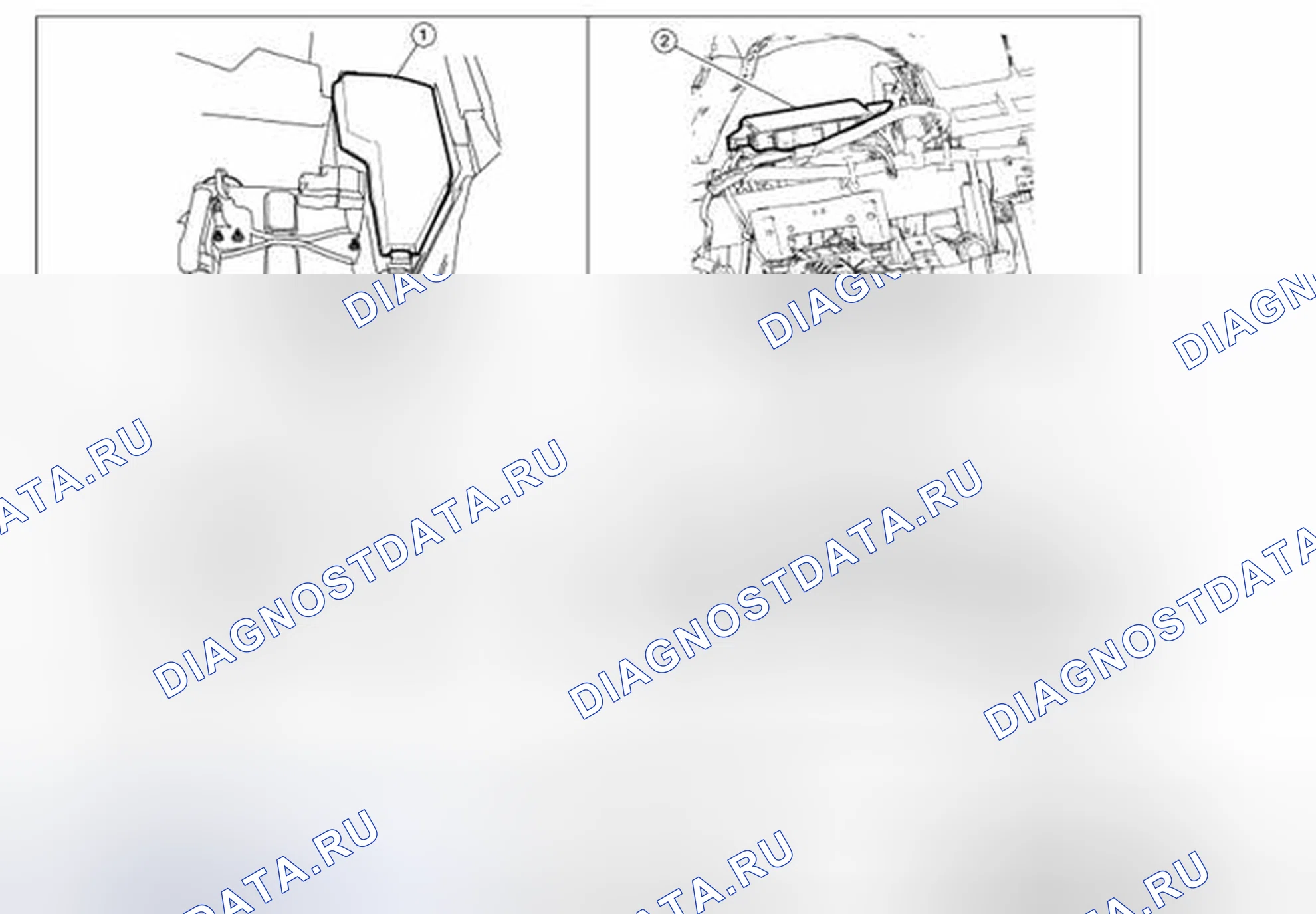 Рис. 3: Расположение компонентов. Nissan Altima L32 рестайлинг