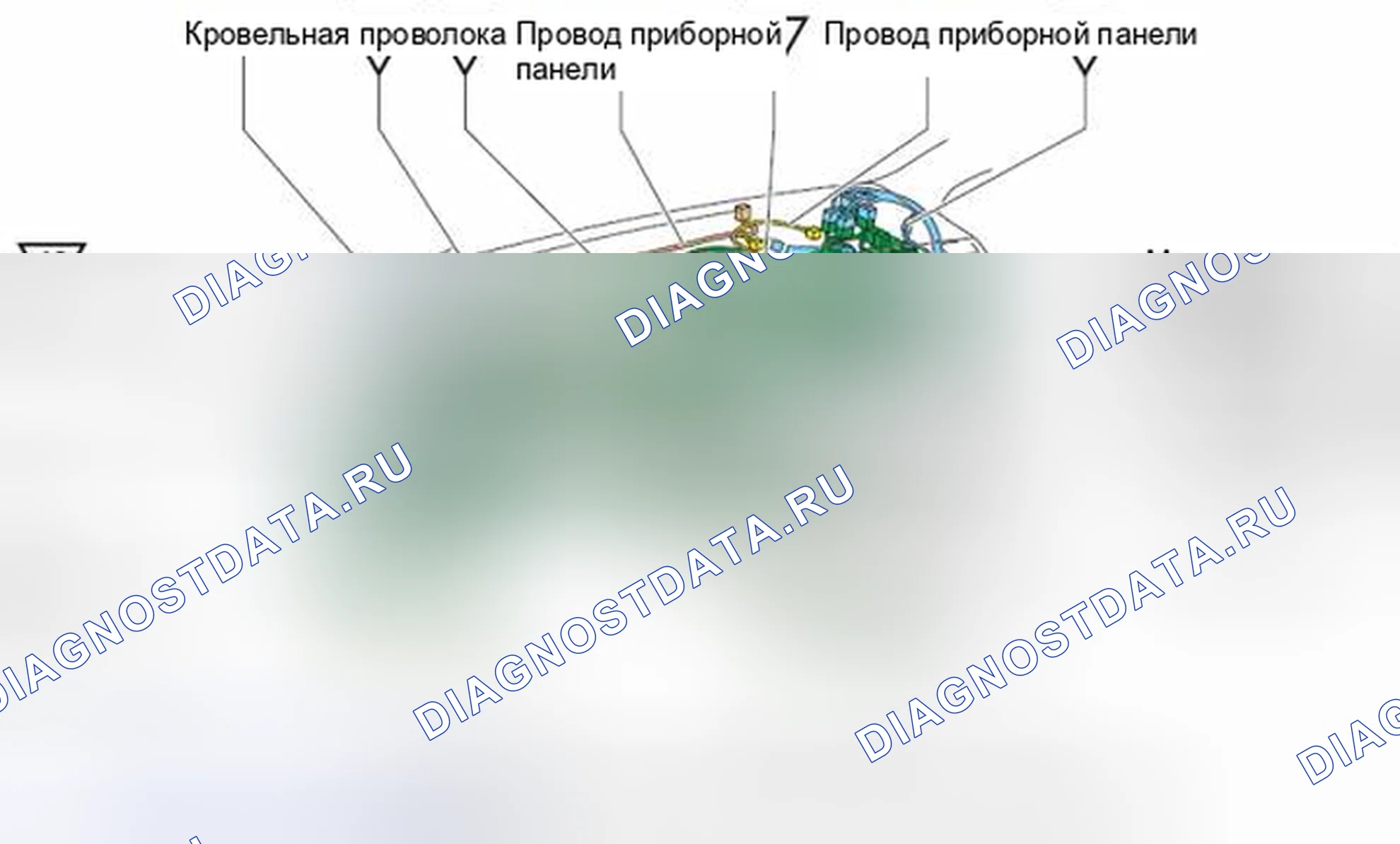 Рис. 197: Расположение наземных точек. Toyota Corolla X