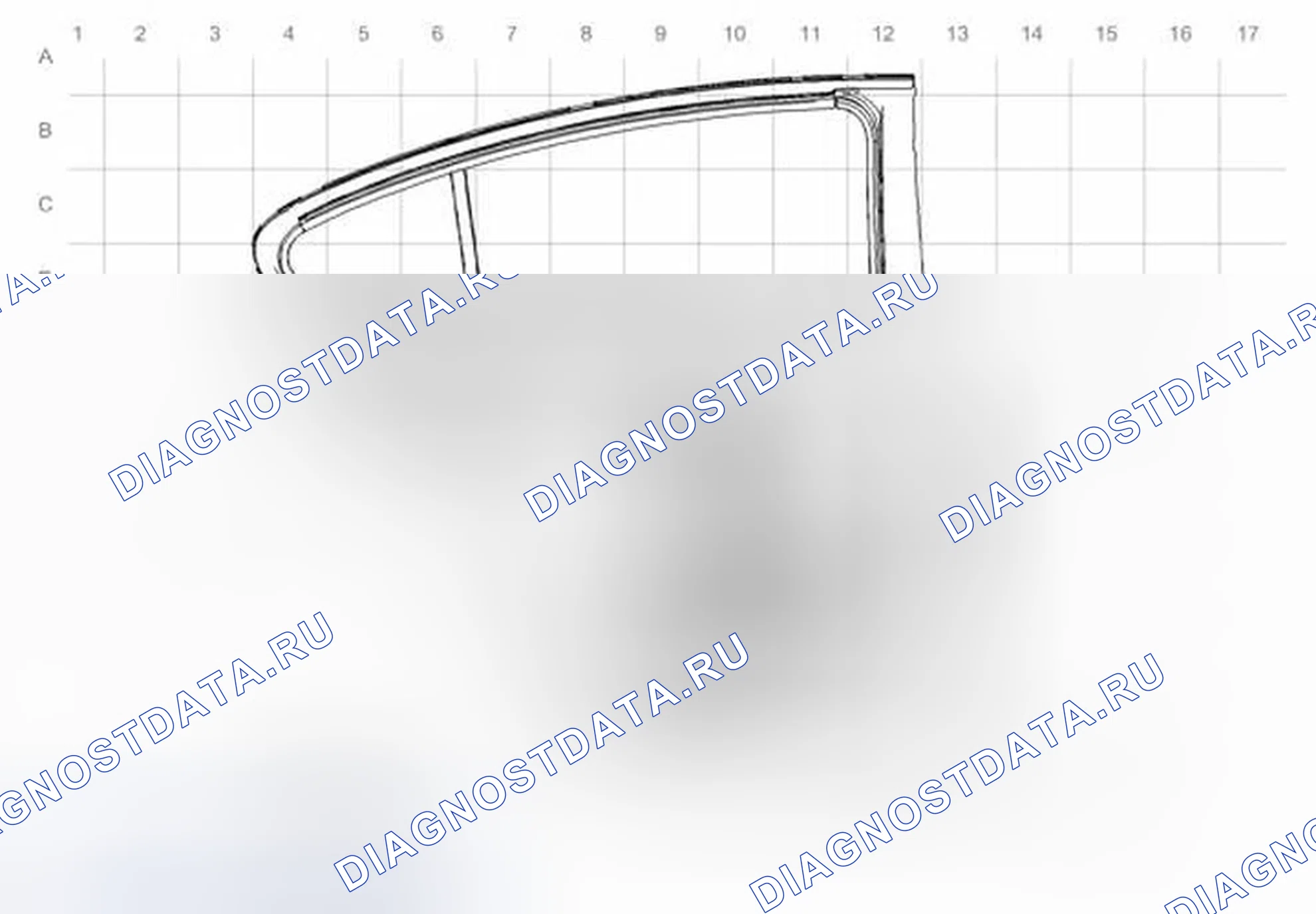 Рис. 38: Прокладка кабелей левой задней двери. Buick Regal V