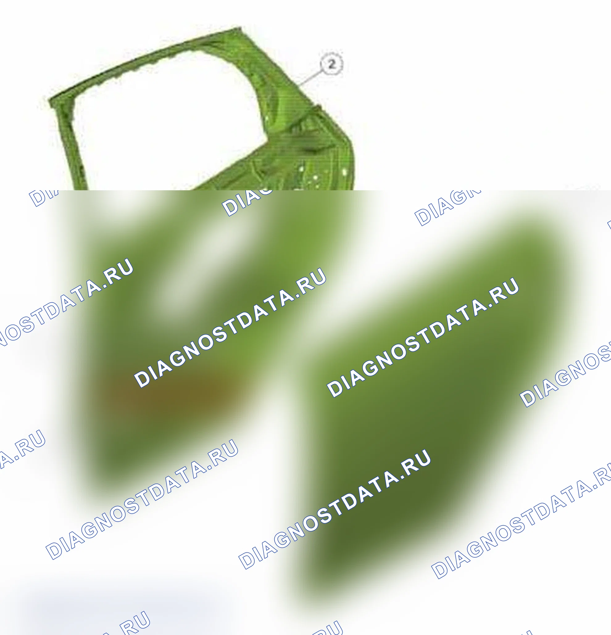 Рис. 368: Задняя дверь. Ford Focus III