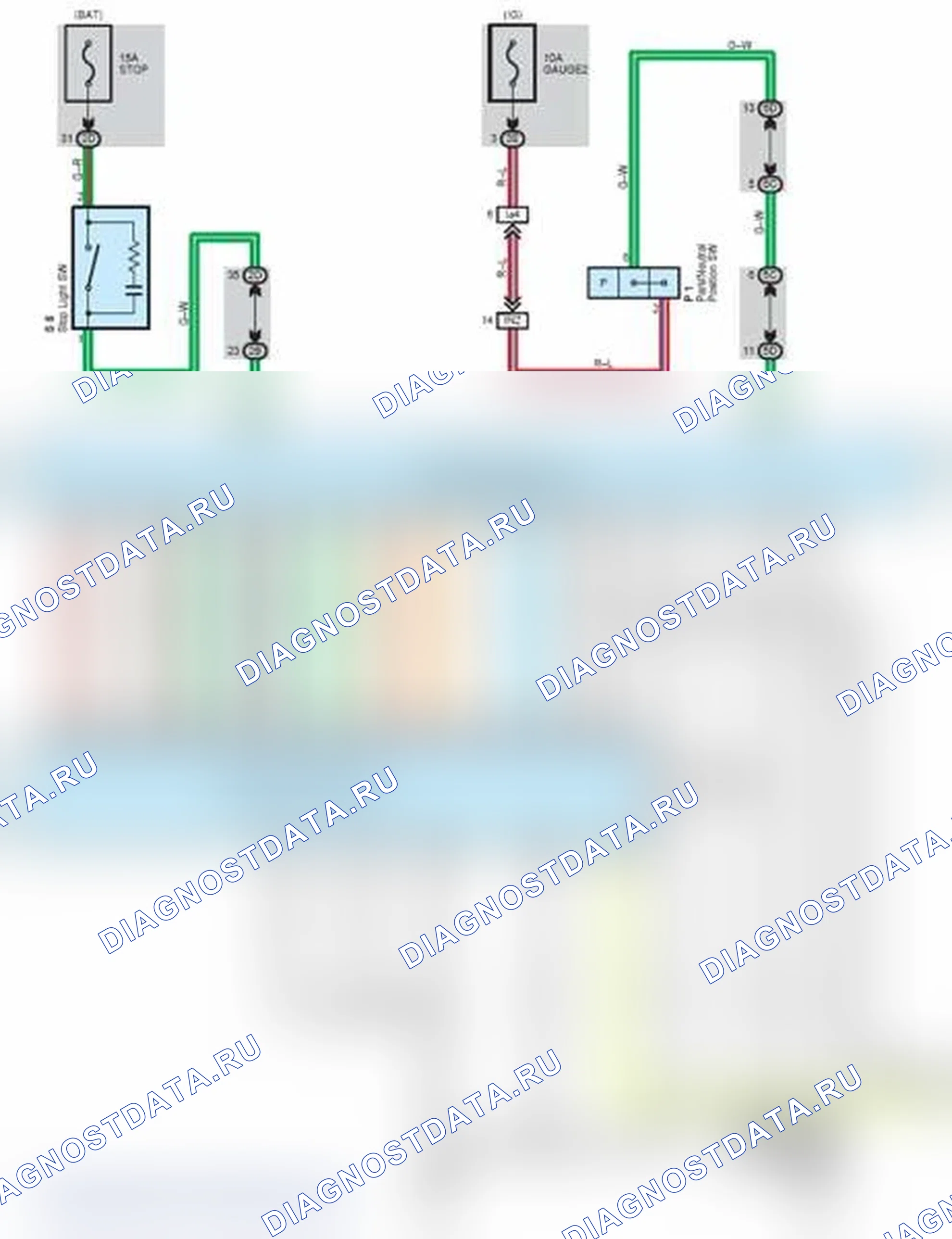 Рис. 121: Схема подключения систем ABS, TRAC и VSC (2 из 7). Toyota Land Cruiser 100 рестайлинг 2