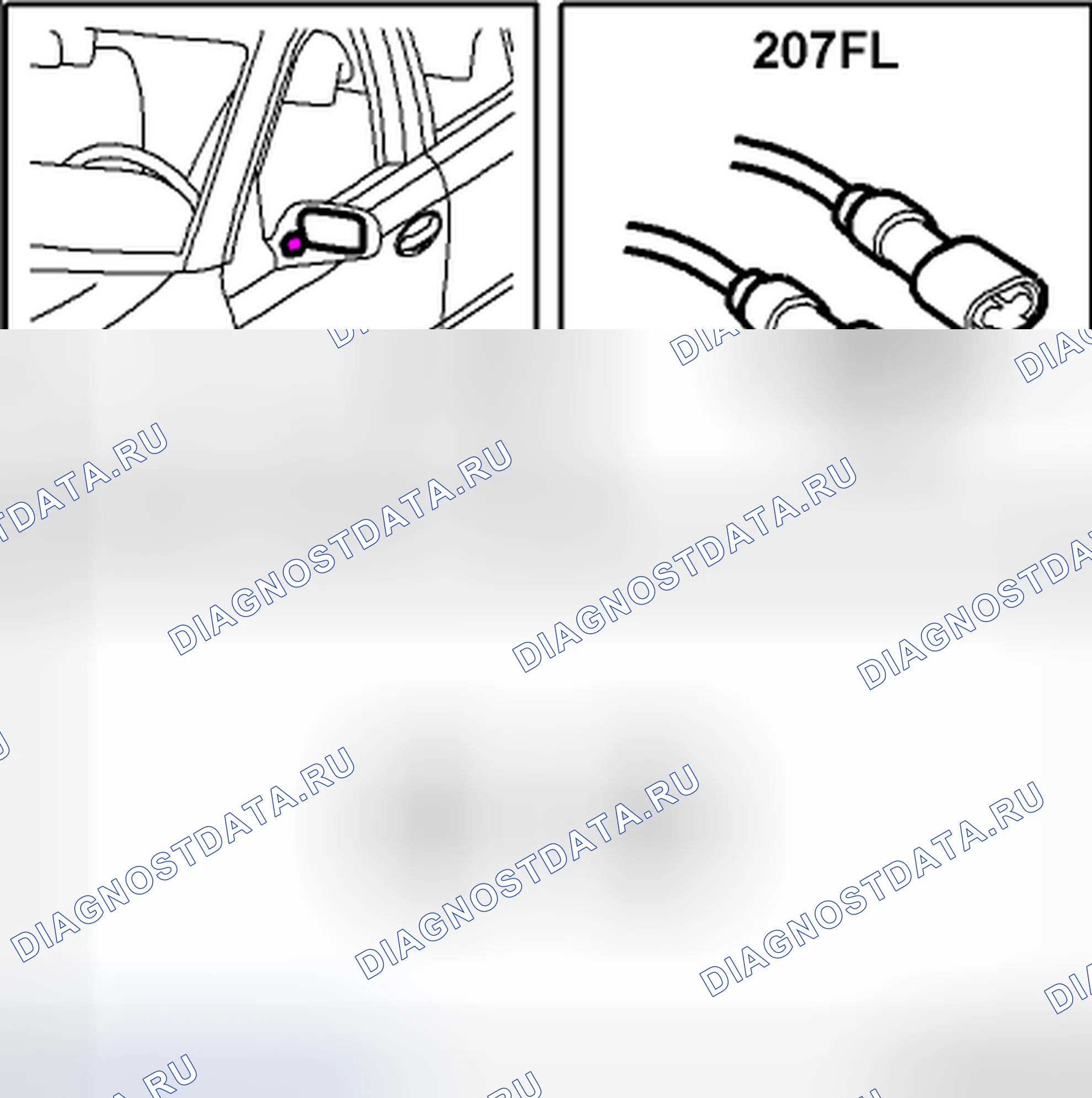 Рис. 365: Нагревательный элемент, дверное зеркало, Fl (207). Kia Optima II