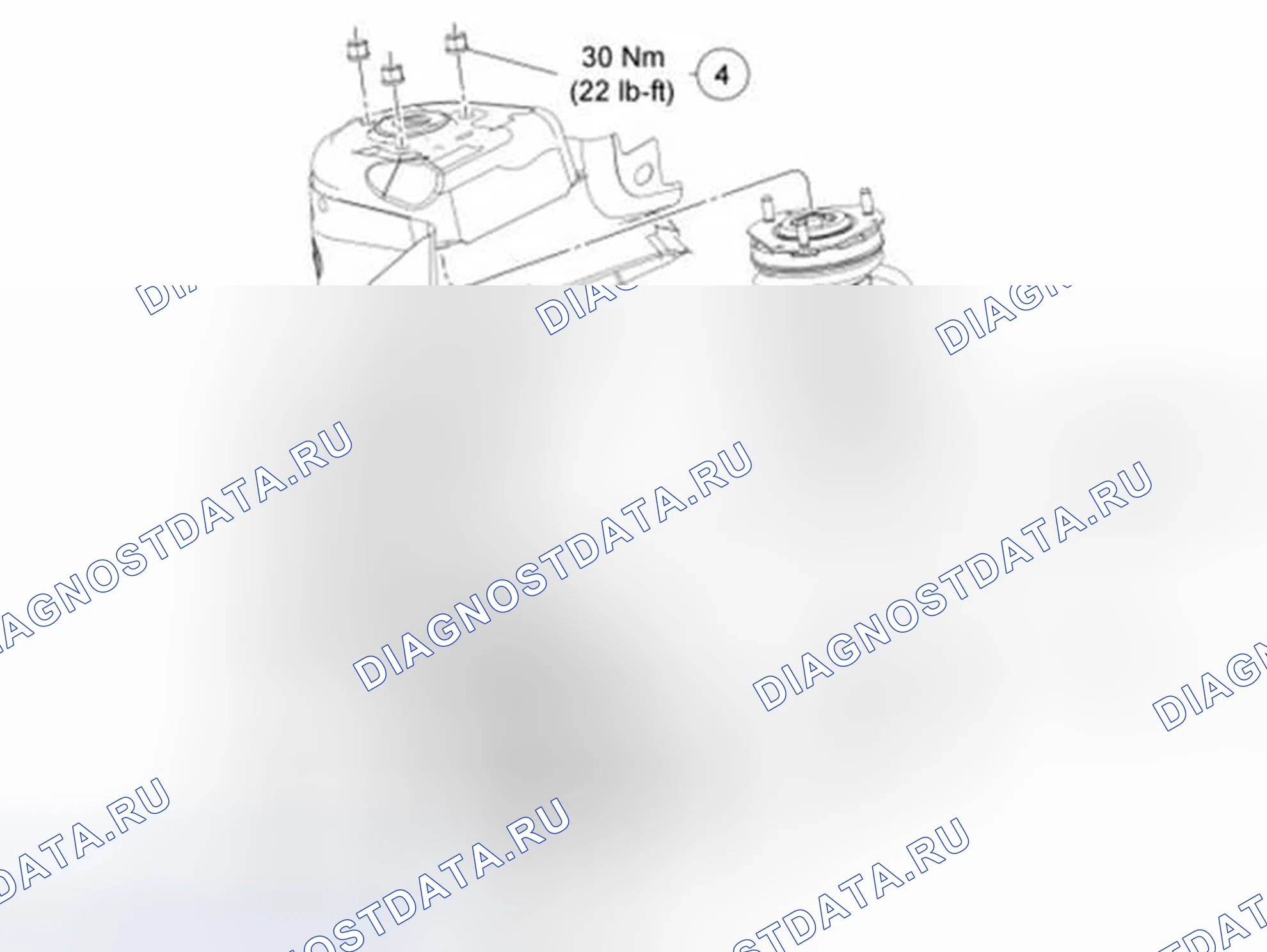 Рис. 15: Стойка и пружина в сборе. Ford Fiesta Mk6