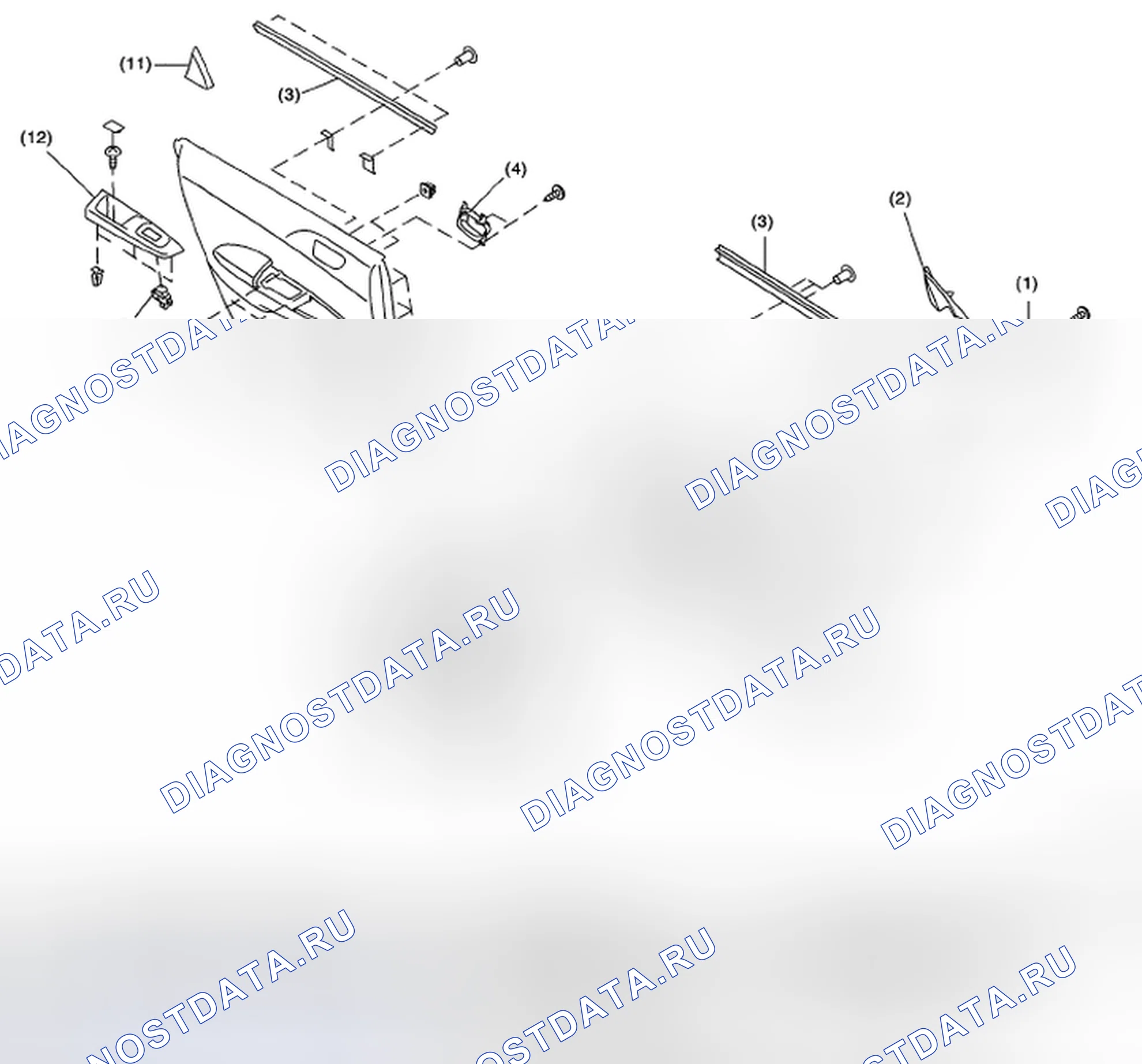 Рис. 31: ОТДЕЛКА ДВЕРЕЙ. Subaru Impreza WRX GH