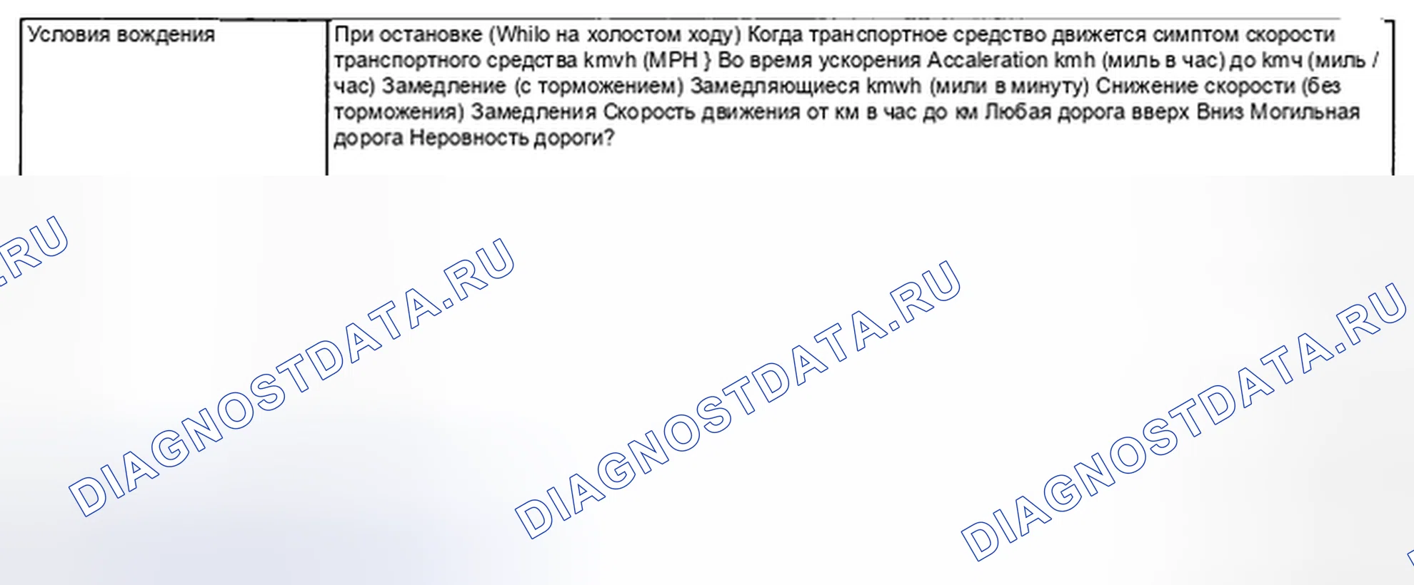 Рис. 27: УСЛОВИЯ ВОЗНИКНОВЕНИЯ НЕИСПРАВНОСТЕЙ. Subaru Outback BP рестайлинг