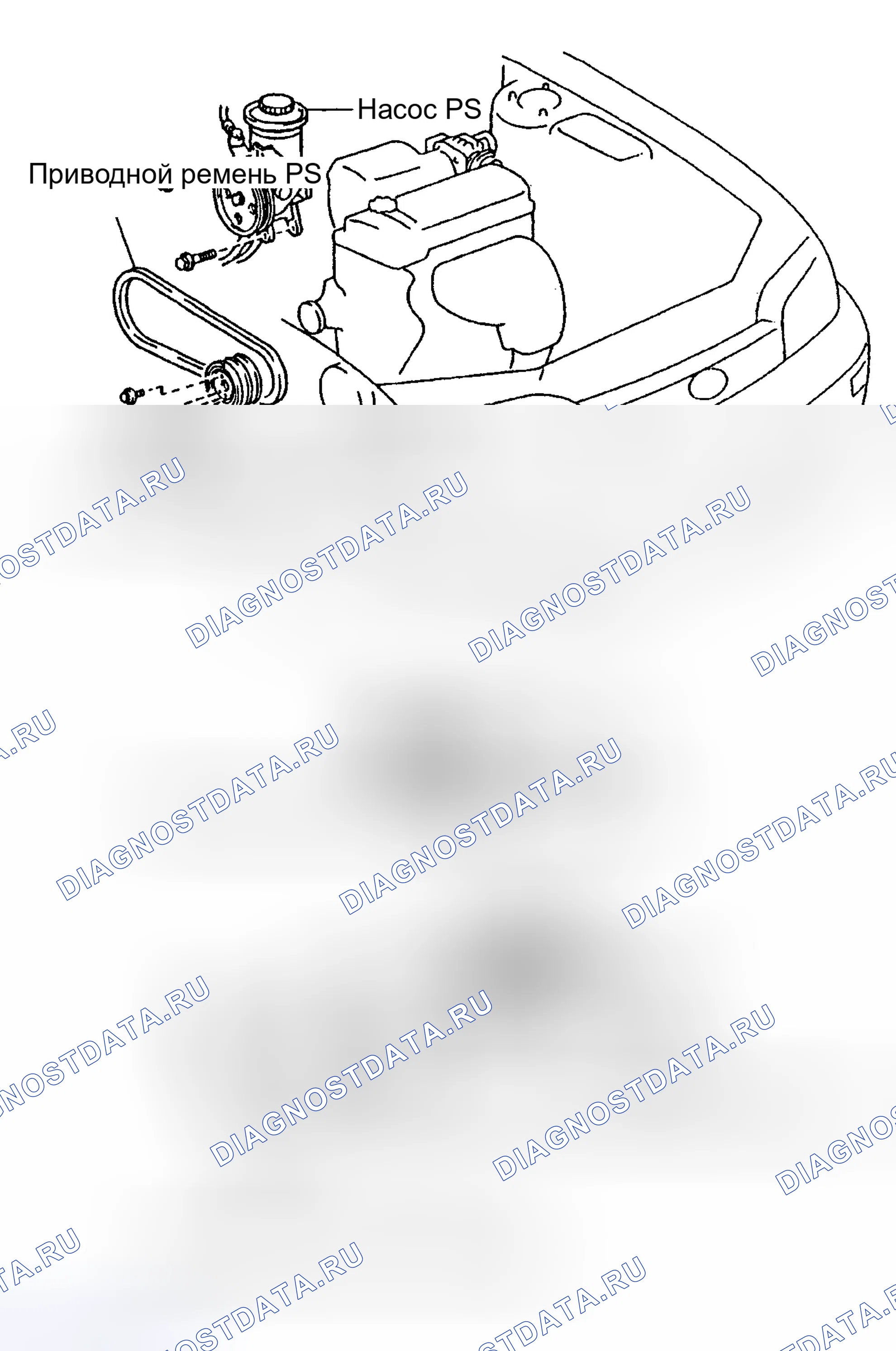 Рис. 25: Прокладка приводного ремня (Corolla 4A-FE и 7A-FE 1995-96). Toyota Avalon XX10