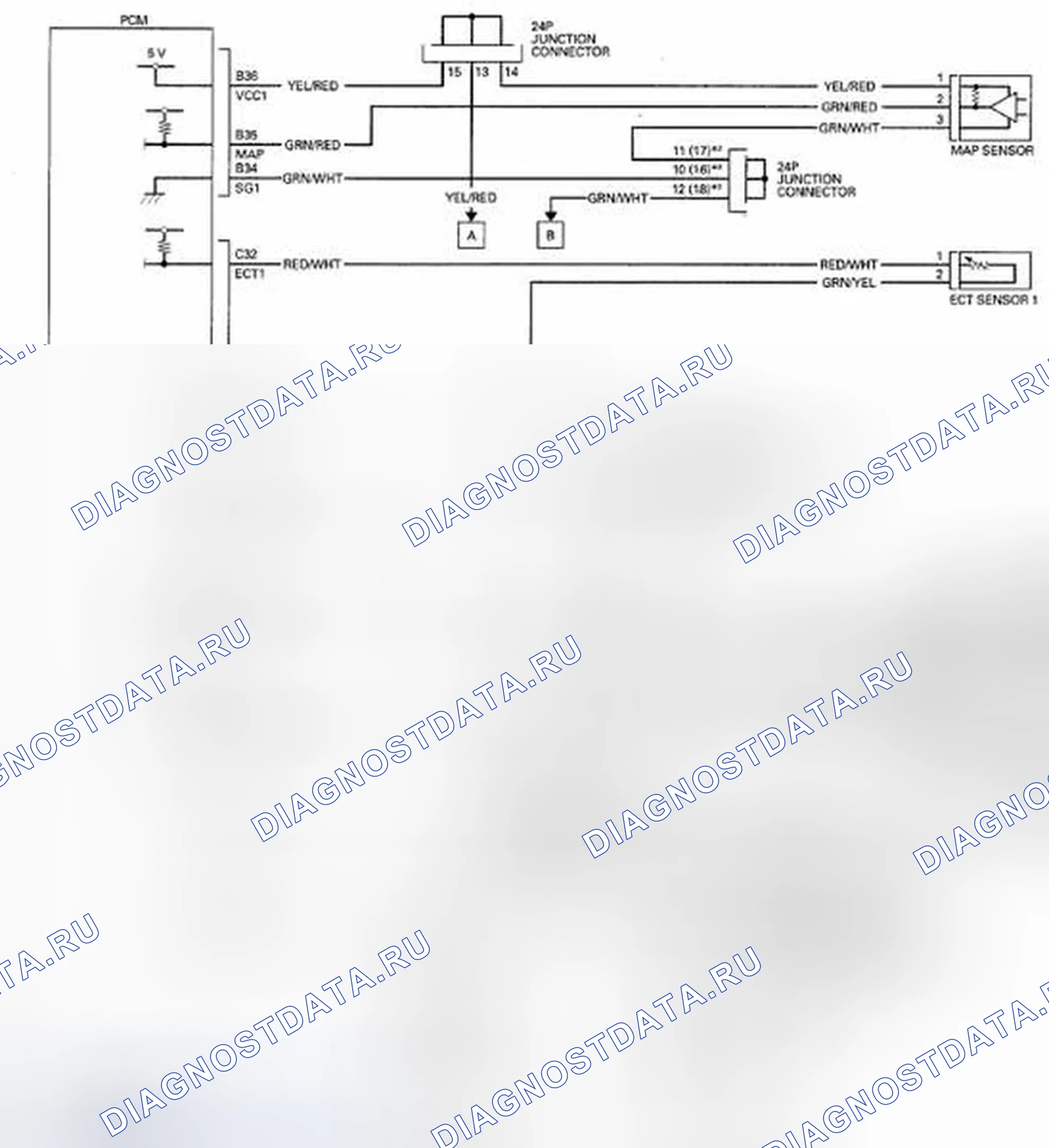 Рис. 417: Принципиальная схема ИКМ (модели ' 08-10). Honda Odyssey IV