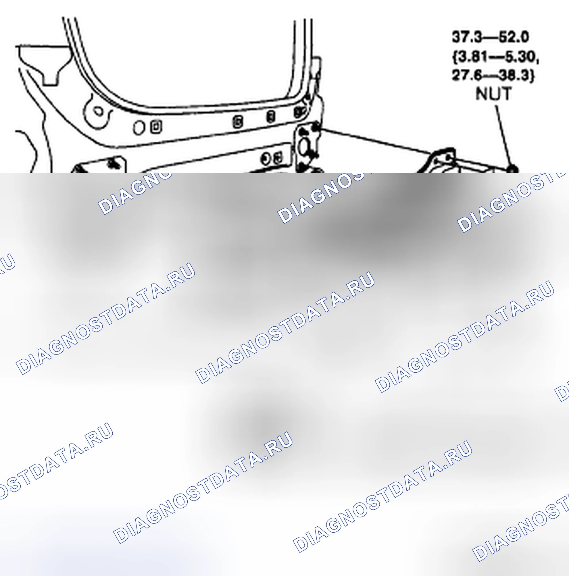 Рис. 12: СНЯТИЕ / УСТАНОВКА УСИЛЕНИЯ ЗАДНЕГО БАМПЕРА. Mazda CX-7 I