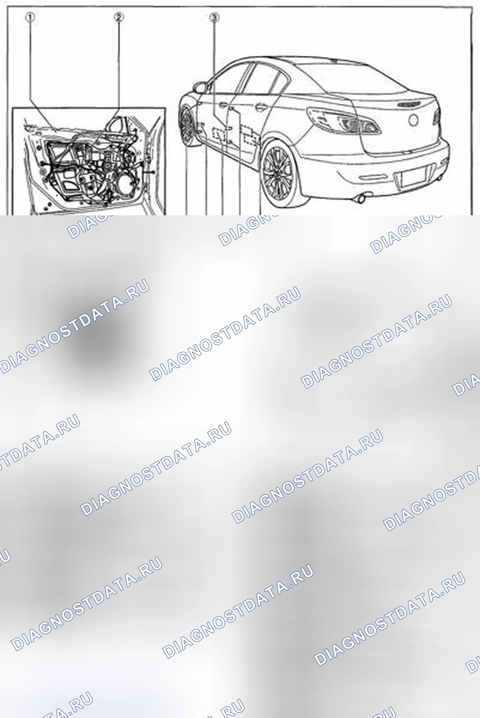 Рис. 1: ИНДЕКС РАСПОЛОЖЕНИЯ ДВЕРЕЙ И ПОДЪЕМНЫХ ВОРОТ. Honda CR-V IV рестайлинг