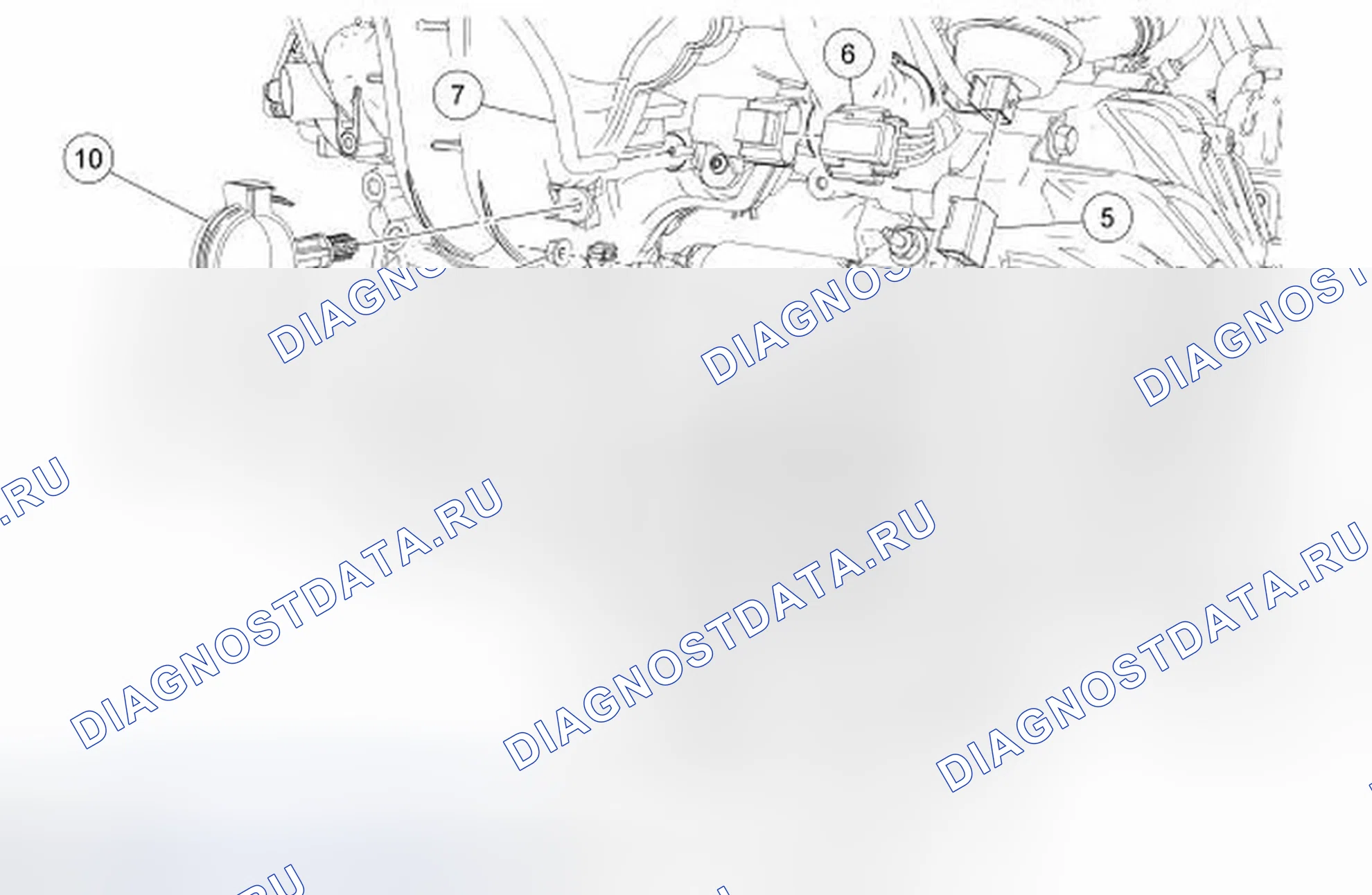 Двигатель - 2.3L: Расположение компонентов. Ford Fusion I рестайлинг