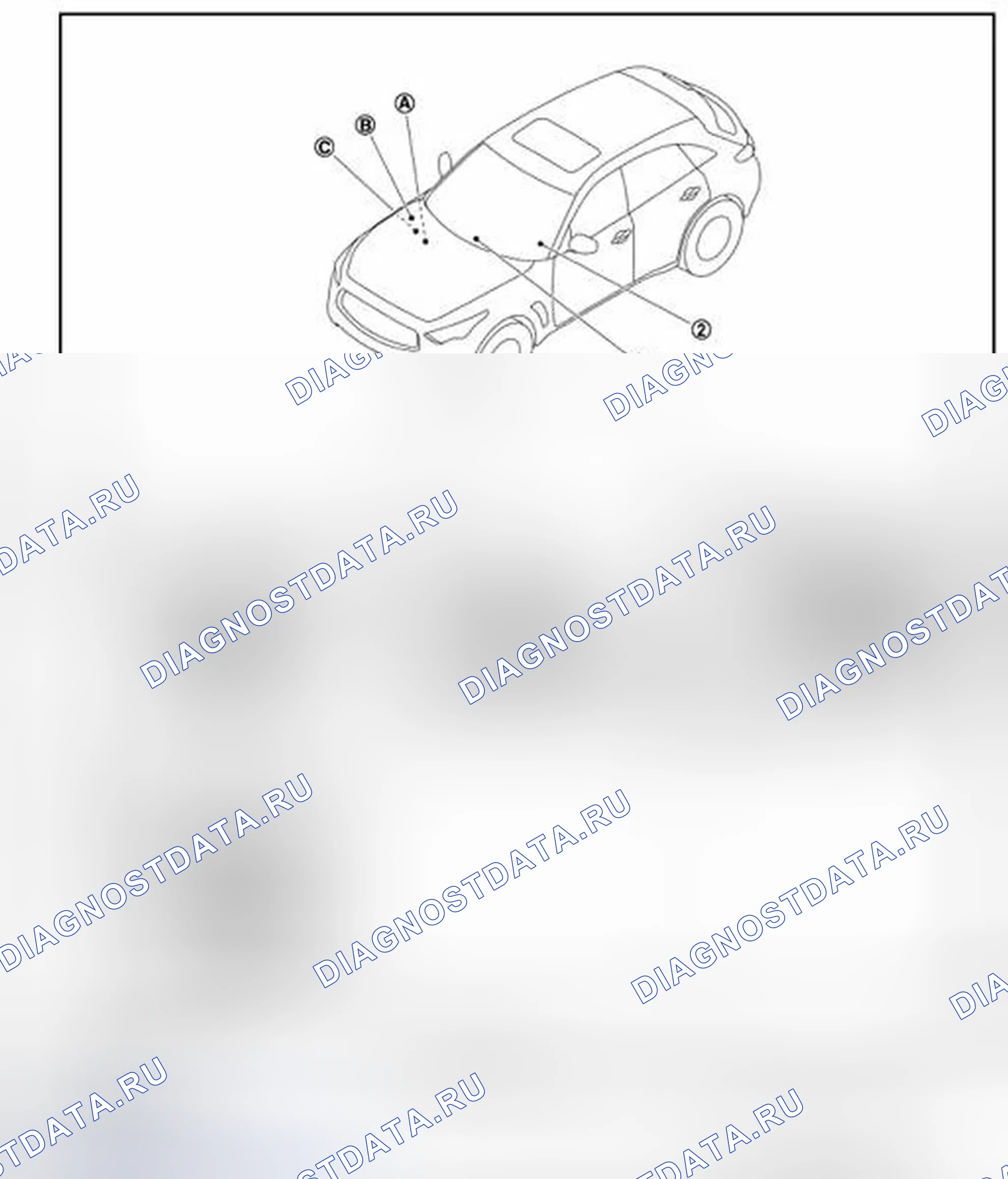 Рис. 6: Расположение компонентов. Infiniti FX50 II