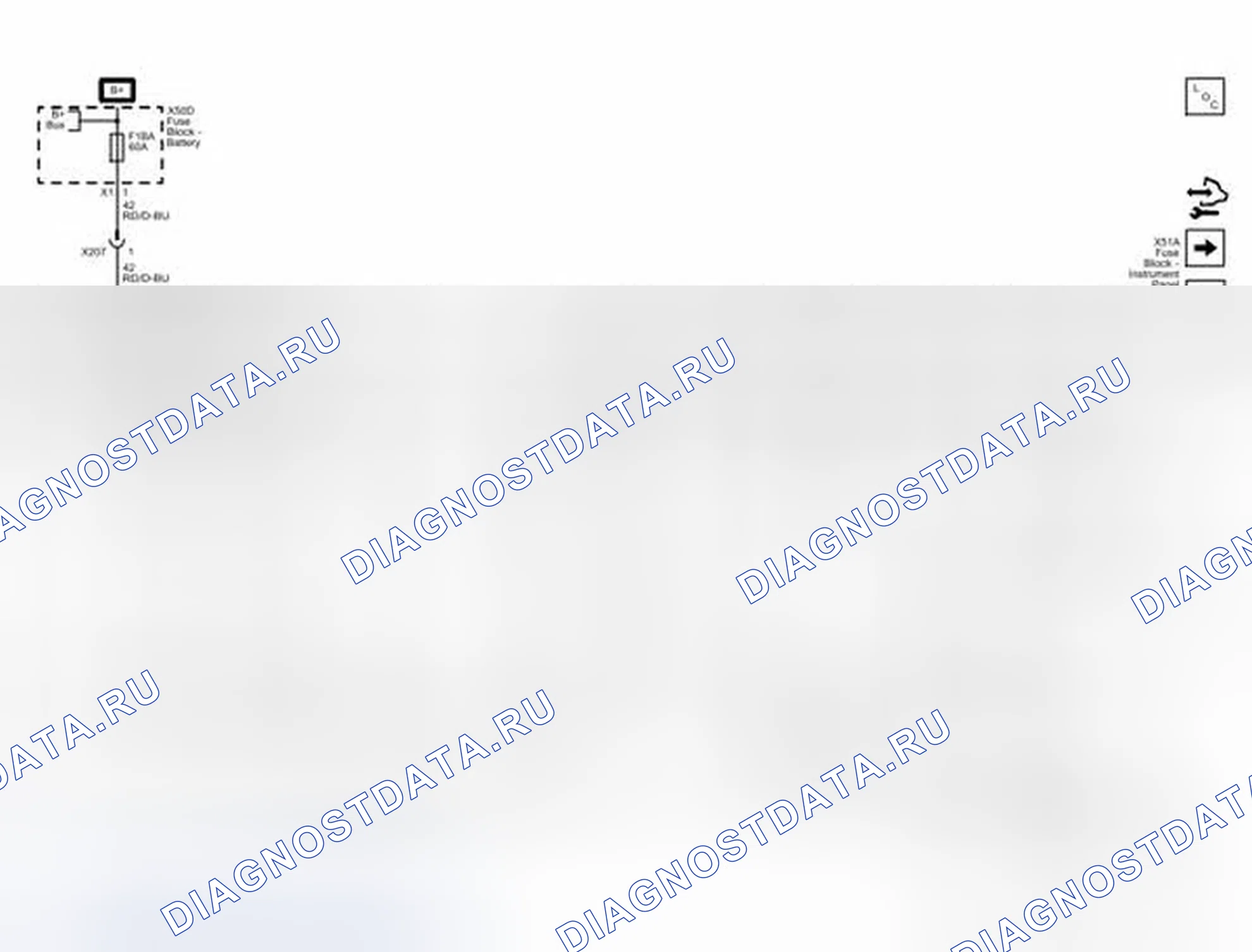 Рис. 82: F1BA, F14DA, F15DA, F16DA, F17DA, F18DA, F19DA, F20DA, F21DA, F22DA, F23DA, 0, 1 и 2 F24DA F25DA F26DA. Cadillac SRX II рестайлинг