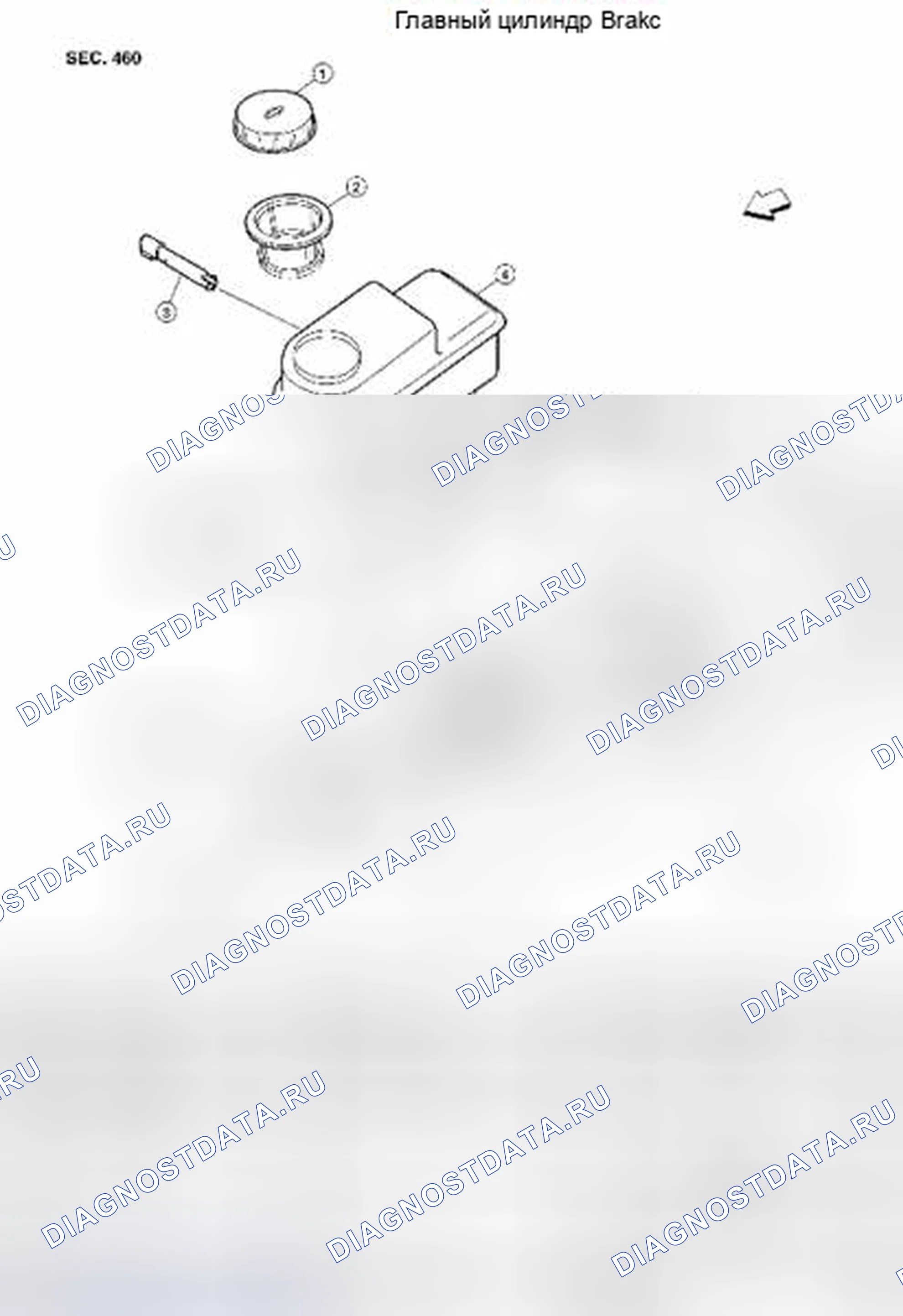 Рис. 33: Главный тормозной цилиндр: разборка и сборка. Suzuki Equator I