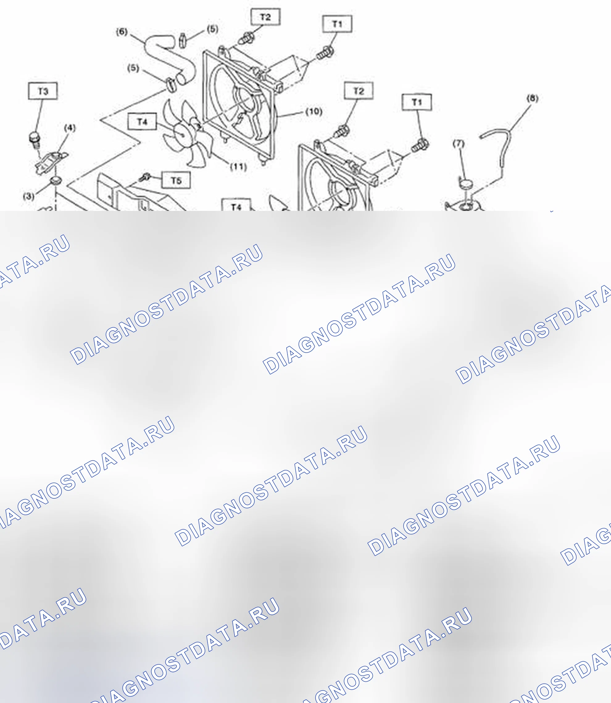 Рис. 24: РАДИАТОР И ВЕНТИЛЯТОР РАДИАТОРА. Subaru Outback BP рестайлинг