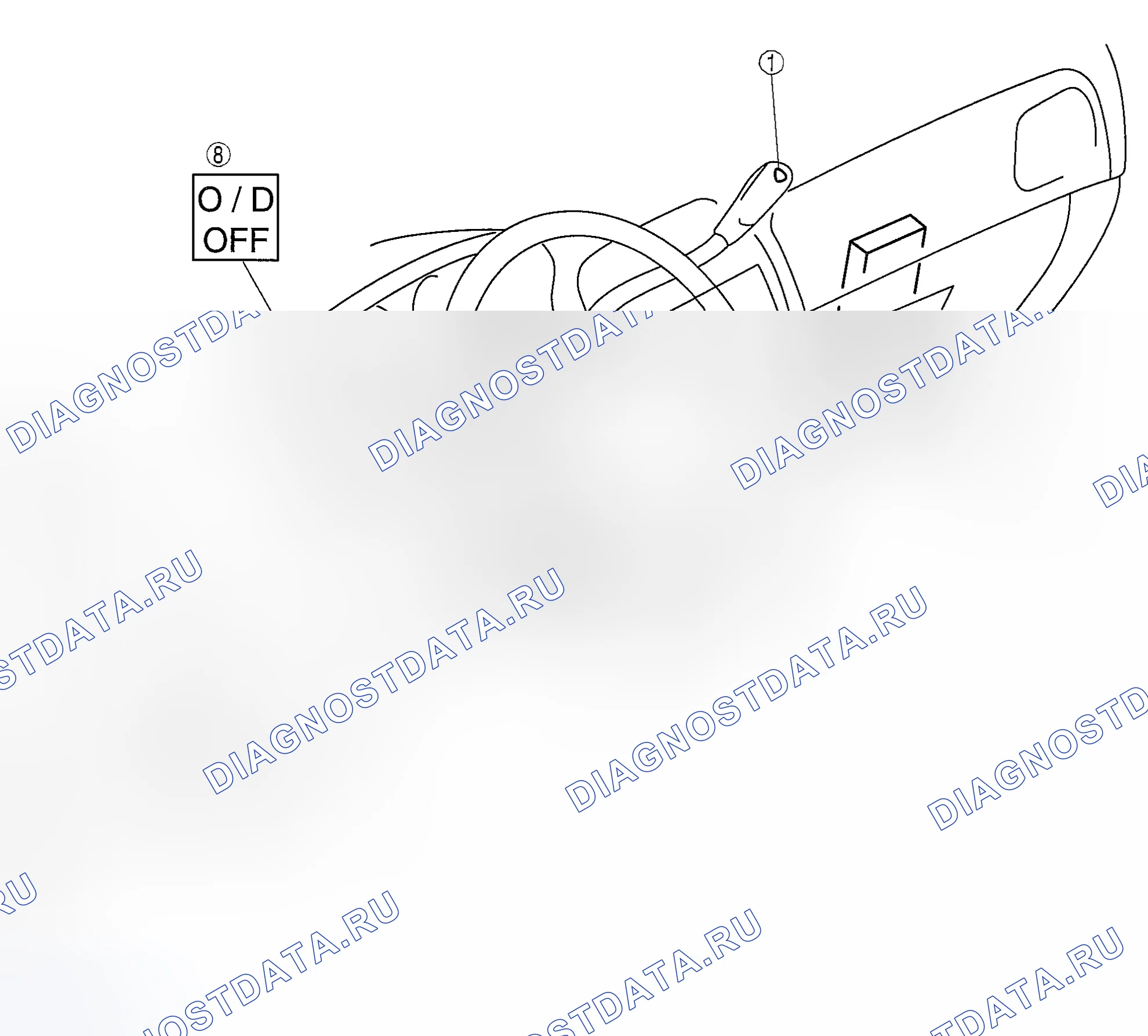 Рис. 159: ИНДЕКС АВТОМАТИЧЕСКОГО ОПРЕДЕЛЕНИЯ МЕСТОПОЛОЖЕНИЯ ТРАНСАКСЕЛЯ. Mazda MPV II рестайлинг