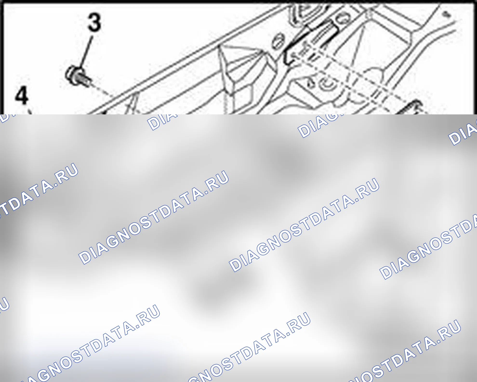 Рис. 9: Поперечная опора (распорка купола), снятие и установка. Audi S4 B7