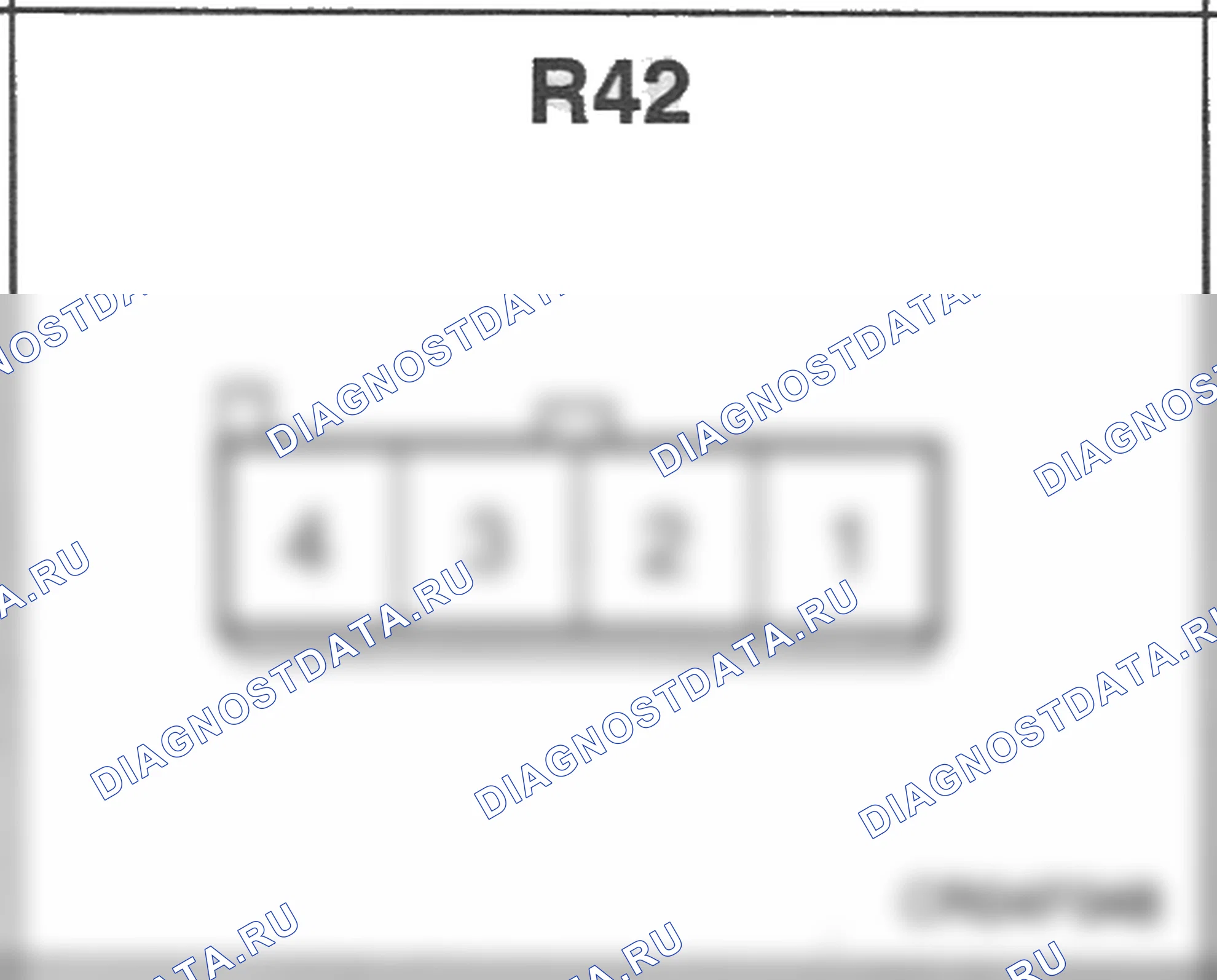 Распиновка разъёма R42 — заднего жгута. Hyundai Atos MX
