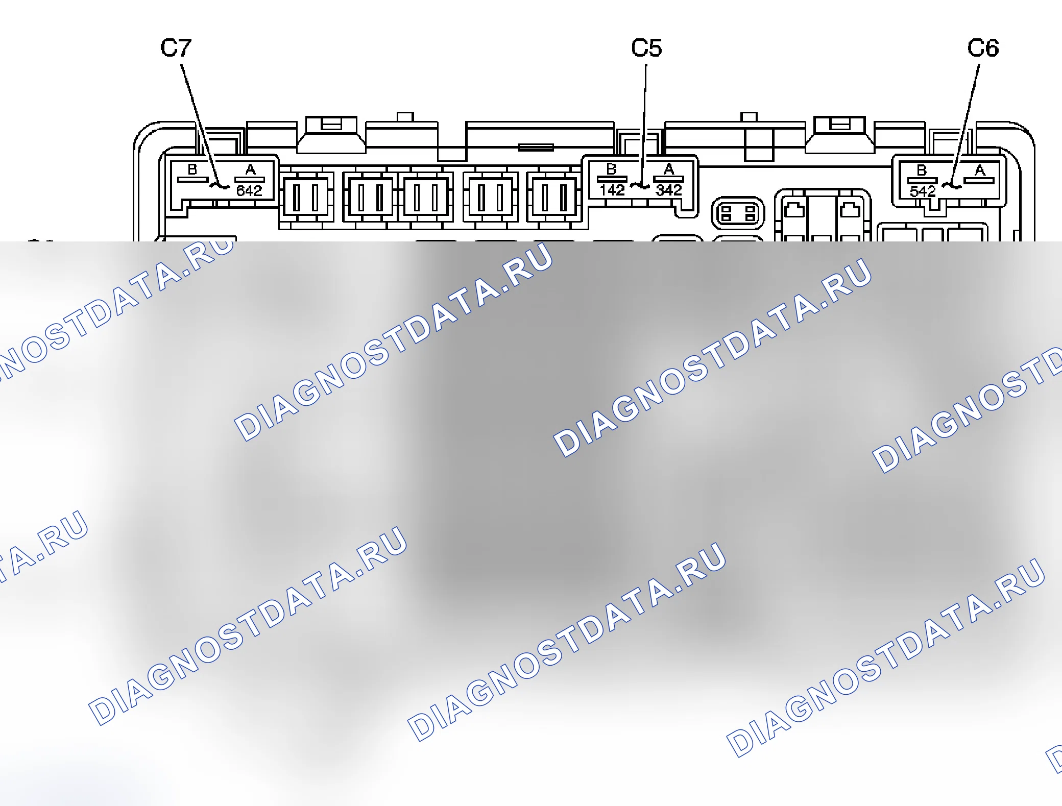 Рис. 106: Блок предохранителей - вид сверху под капотом. Chevrolet Chevy Express G1500 