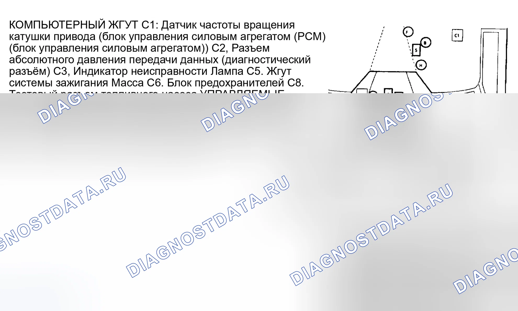 Рис. 6: Моторный отсек (серия " G / P "). Chevrolet Sportvan G30 