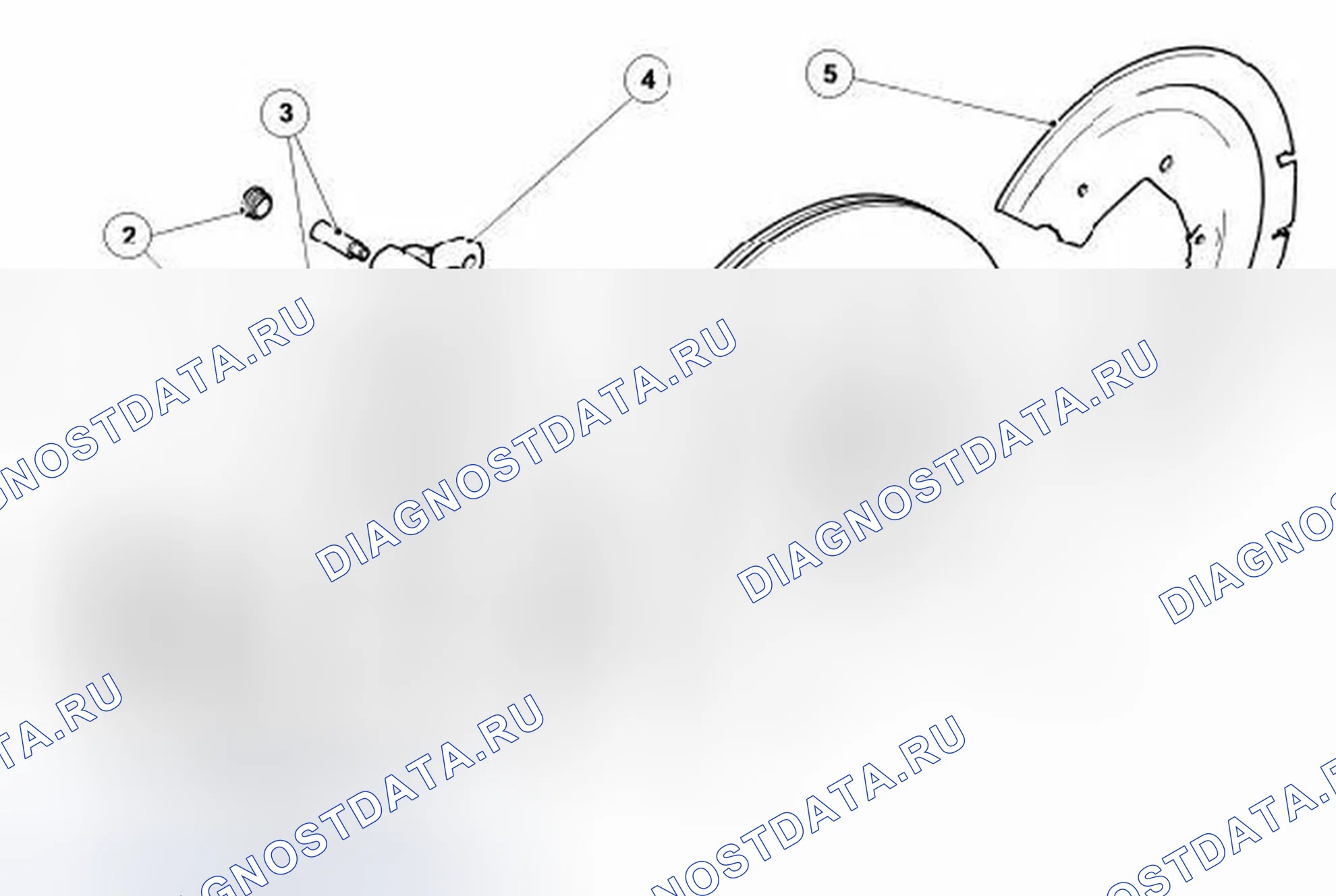 Рис. 3: Задний дисковый тормоз - VIN Диапазон: G45704- > G99999. Jaguar XJR III