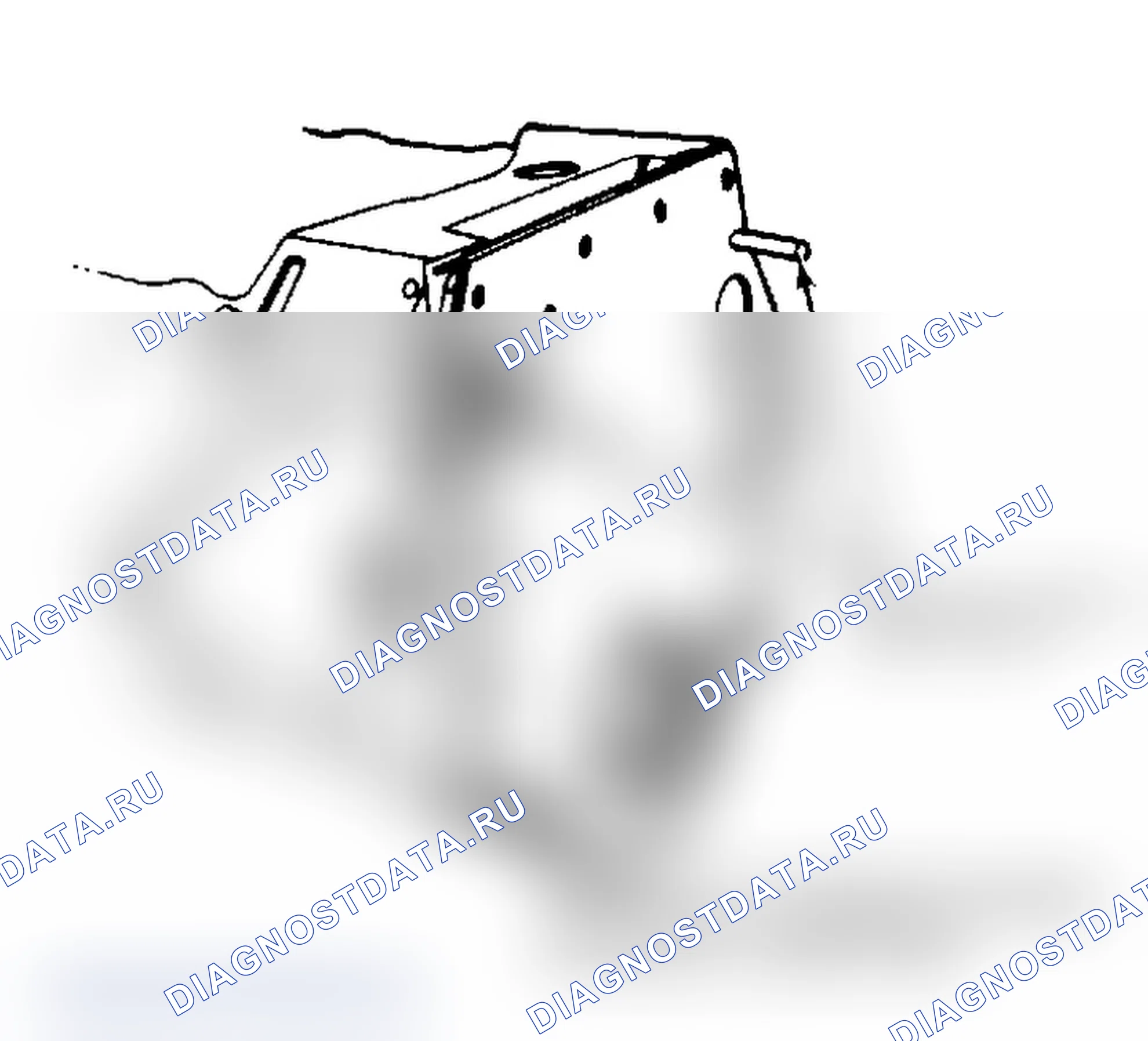Рис. 72: Штифты для установки водяного насоса и передней крышки. Ford Cab & Chassis Ranger 