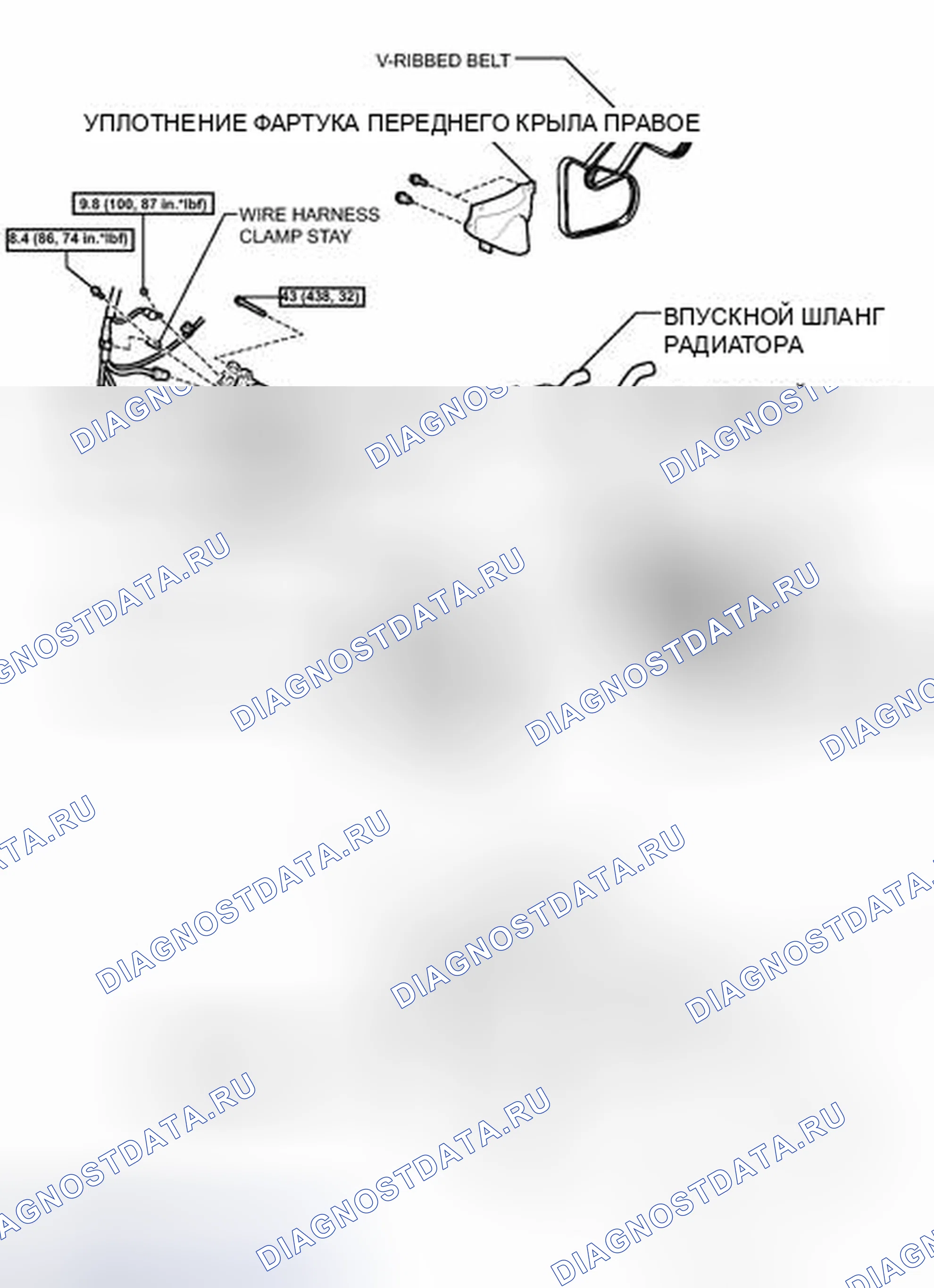 Рис. 103: ИЛЛЮСТРАЦИЯ. Toyota Camry XV40 рестайлинг