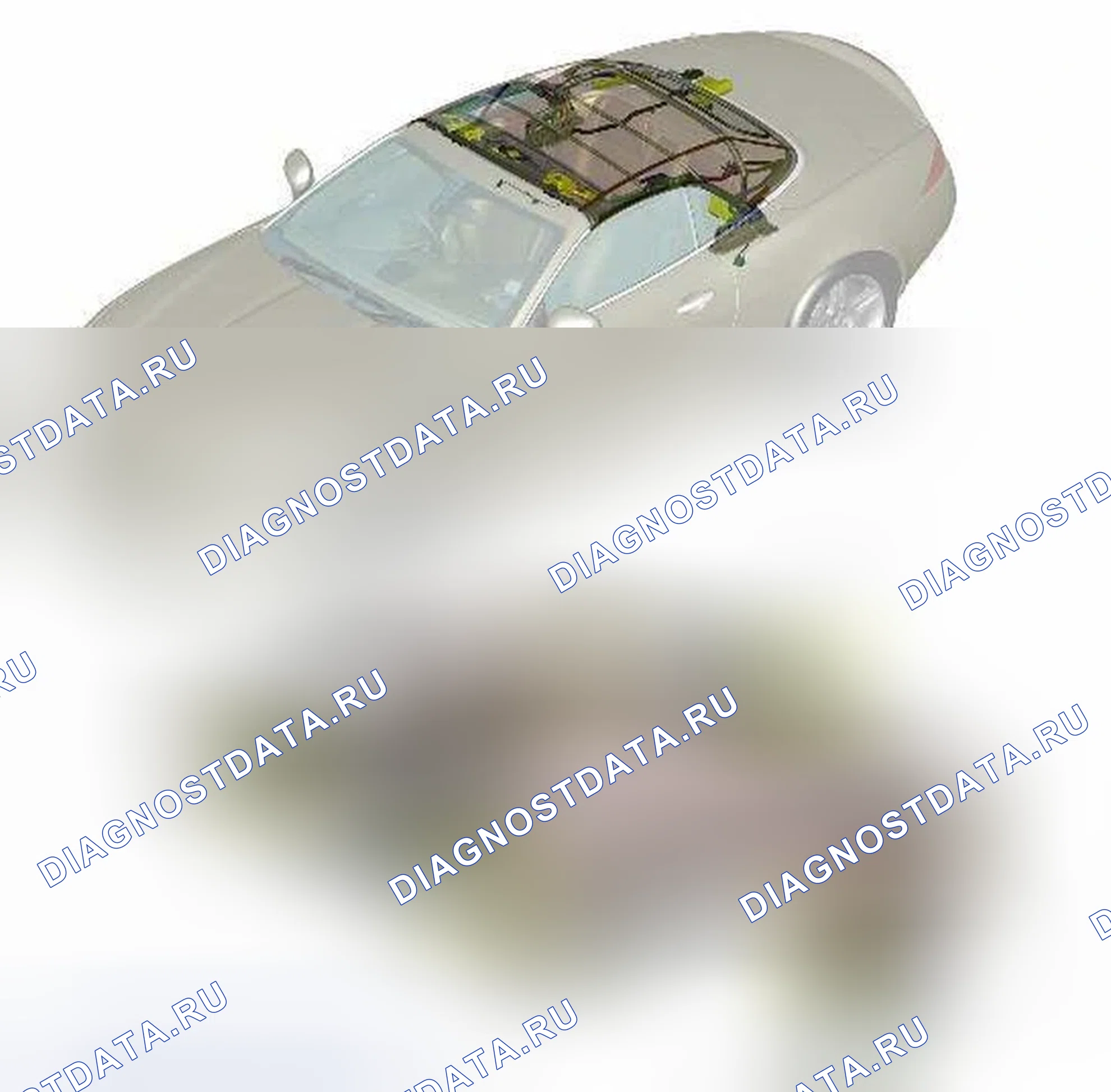 Рис. 1: РАСПОЛОЖЕНИЕ КОМПОНЕНТОВ. Jaguar XKR II