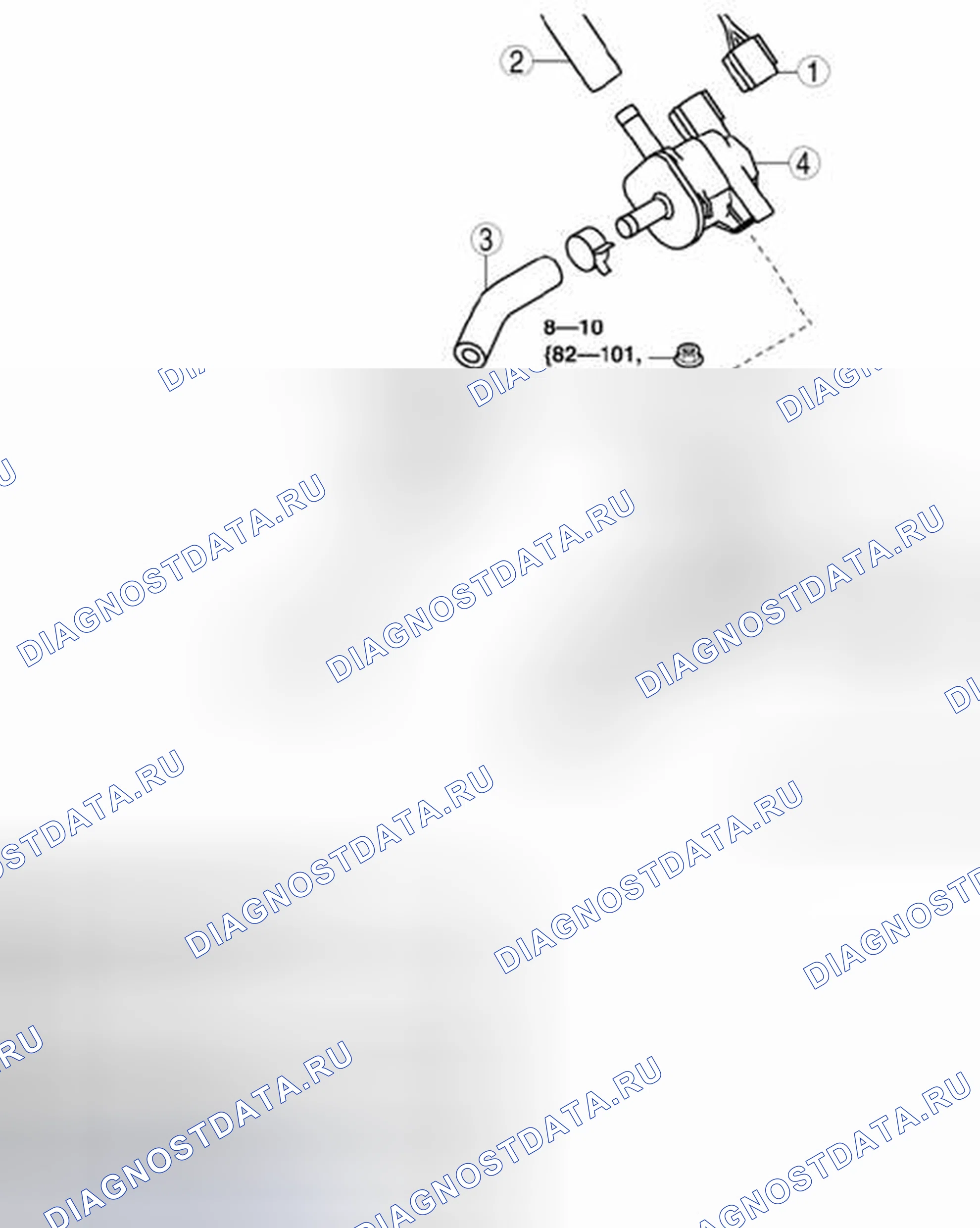 Рис. 64: ДЕМОНТАЖ / МОНТАЖ ЭЛЕКТРОМАГНИТНОГО КЛАПАНА ПРОДУВКИ [Mzr 2.3 DISI Turbo]. Mazda 3 BL рестайлинг