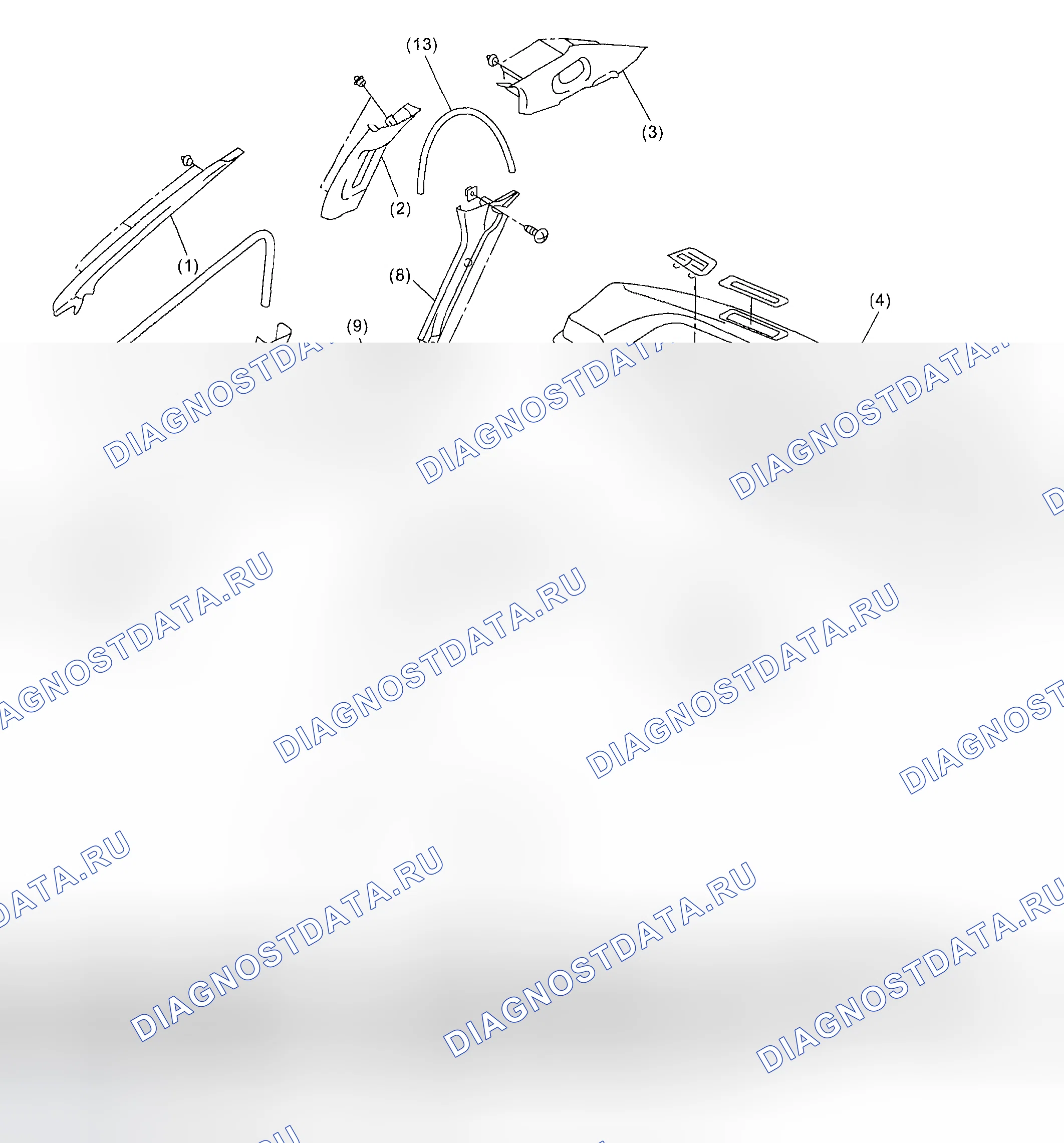 Рис. 15: ВНУТРЕННЯЯ ОТДЕЛКА (СЕДАН). Subaru Impreza GD/GC/GG рестайлинг