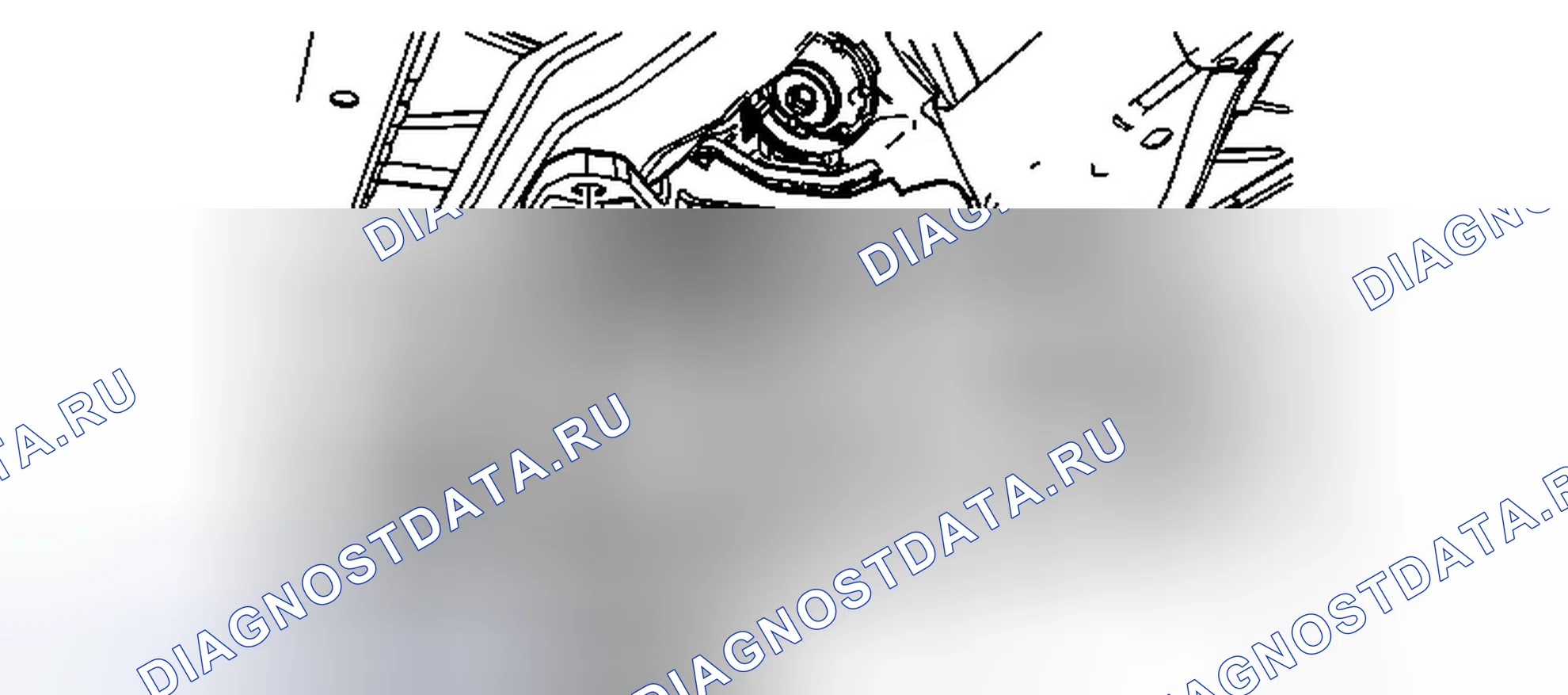 Рис. 3: Регулировка опоры трансмиссии (автоматическая датчик температуры ОЖ-V). Cadillac CTS II
